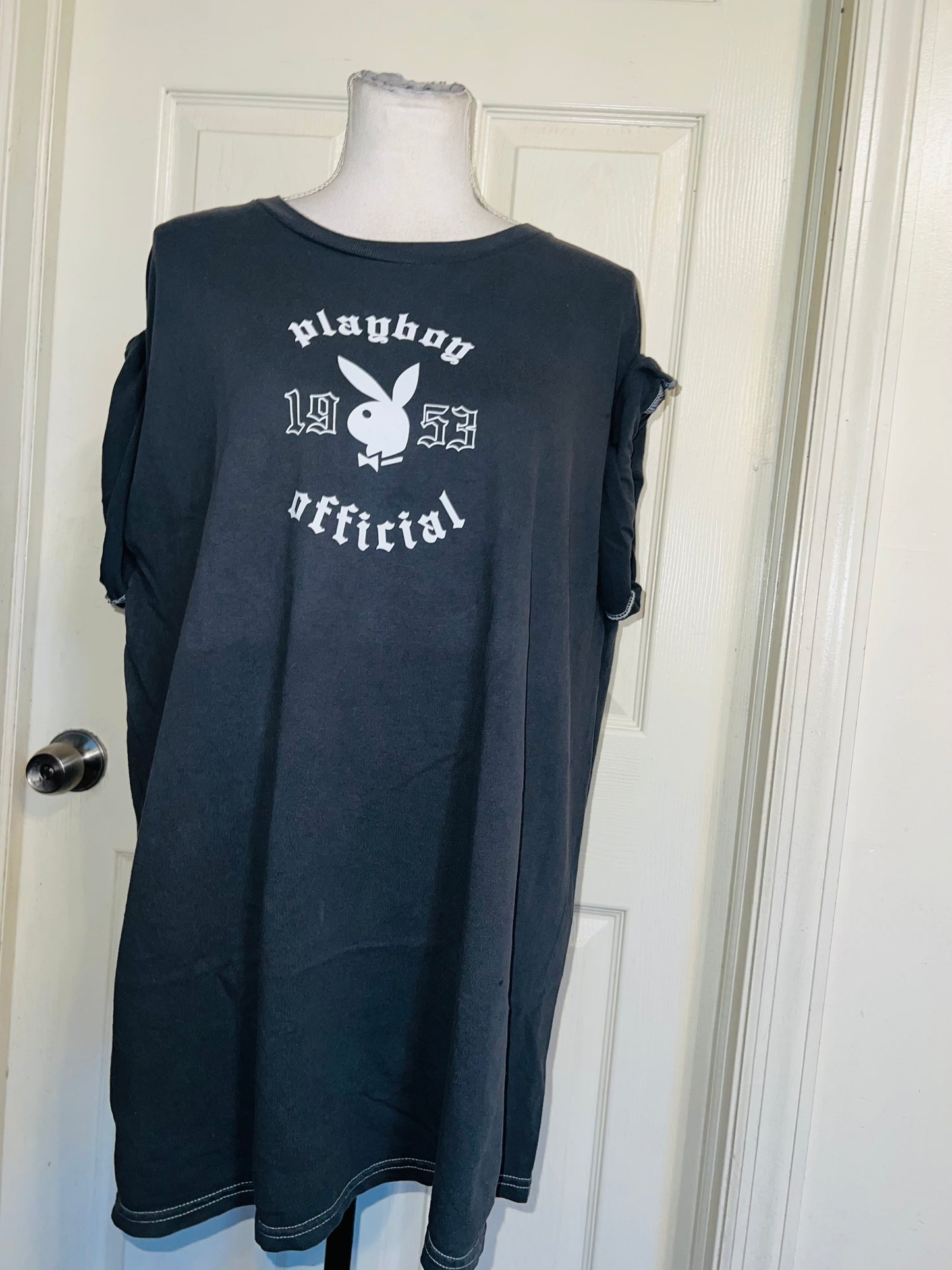 Playboy Double Sided Oversized Distressed Tee