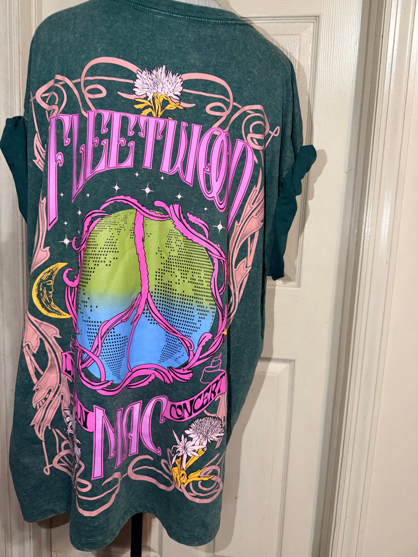 Fleetwood Mac Double Sided Oversized Distressed Tee