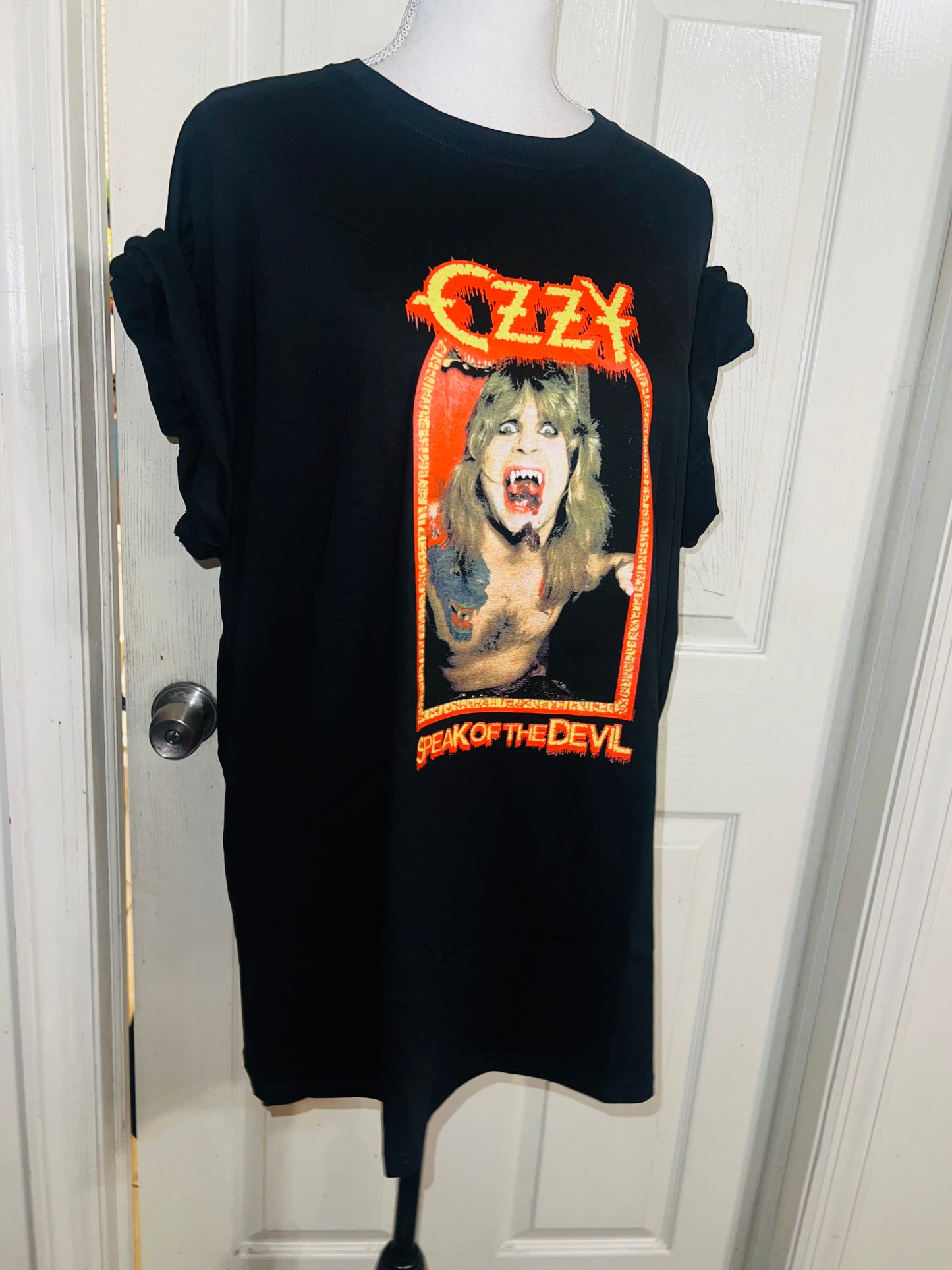 Ozzy Osbourne Double Sided Oversized Distressed Tee