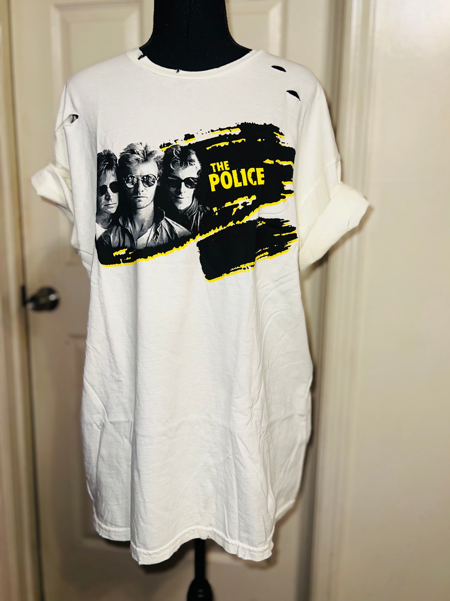 The Police Double Sided Oversized Distressed Tee