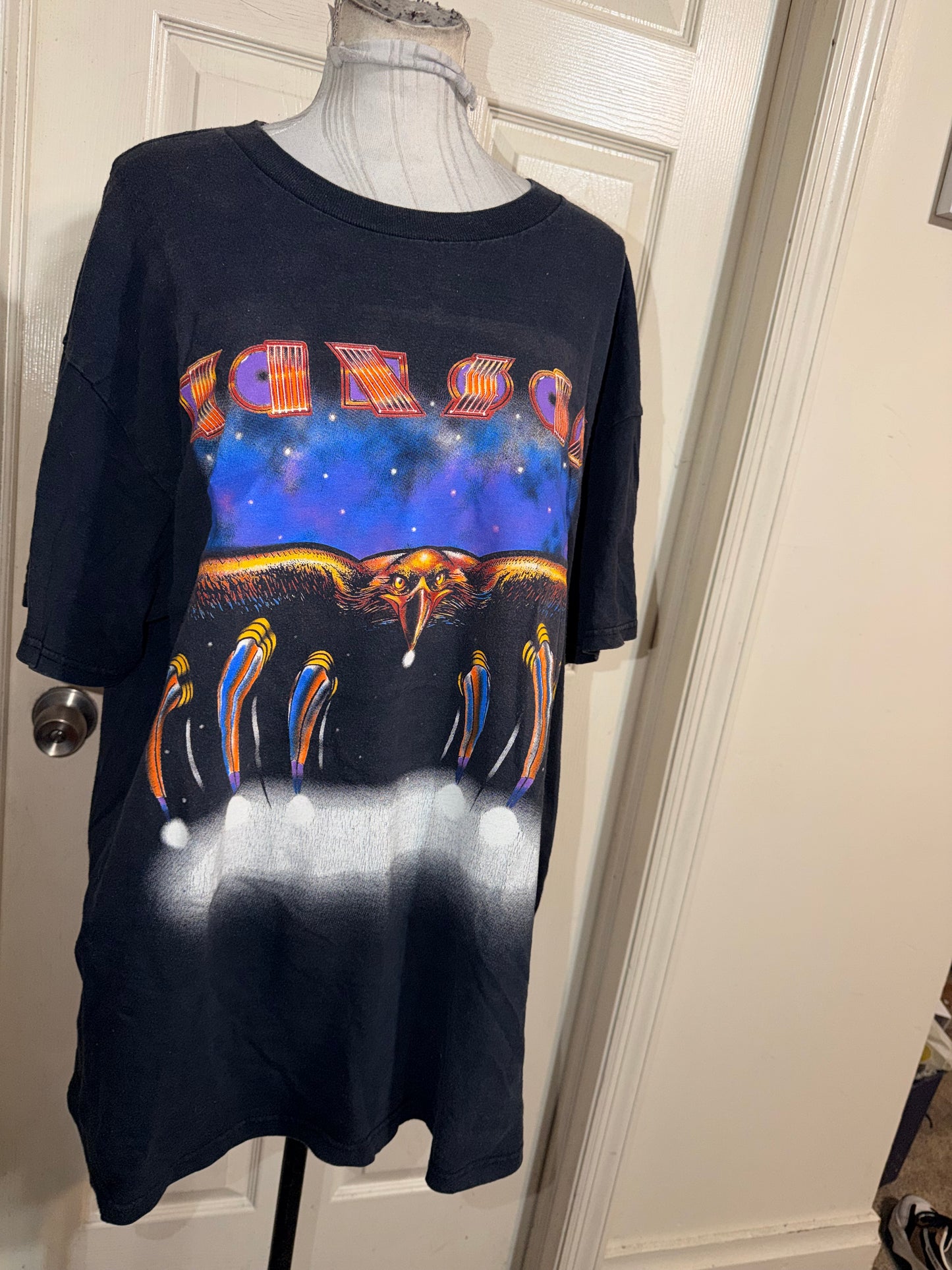 Kansas Vintage Double Sided Oversized Distressed Tee