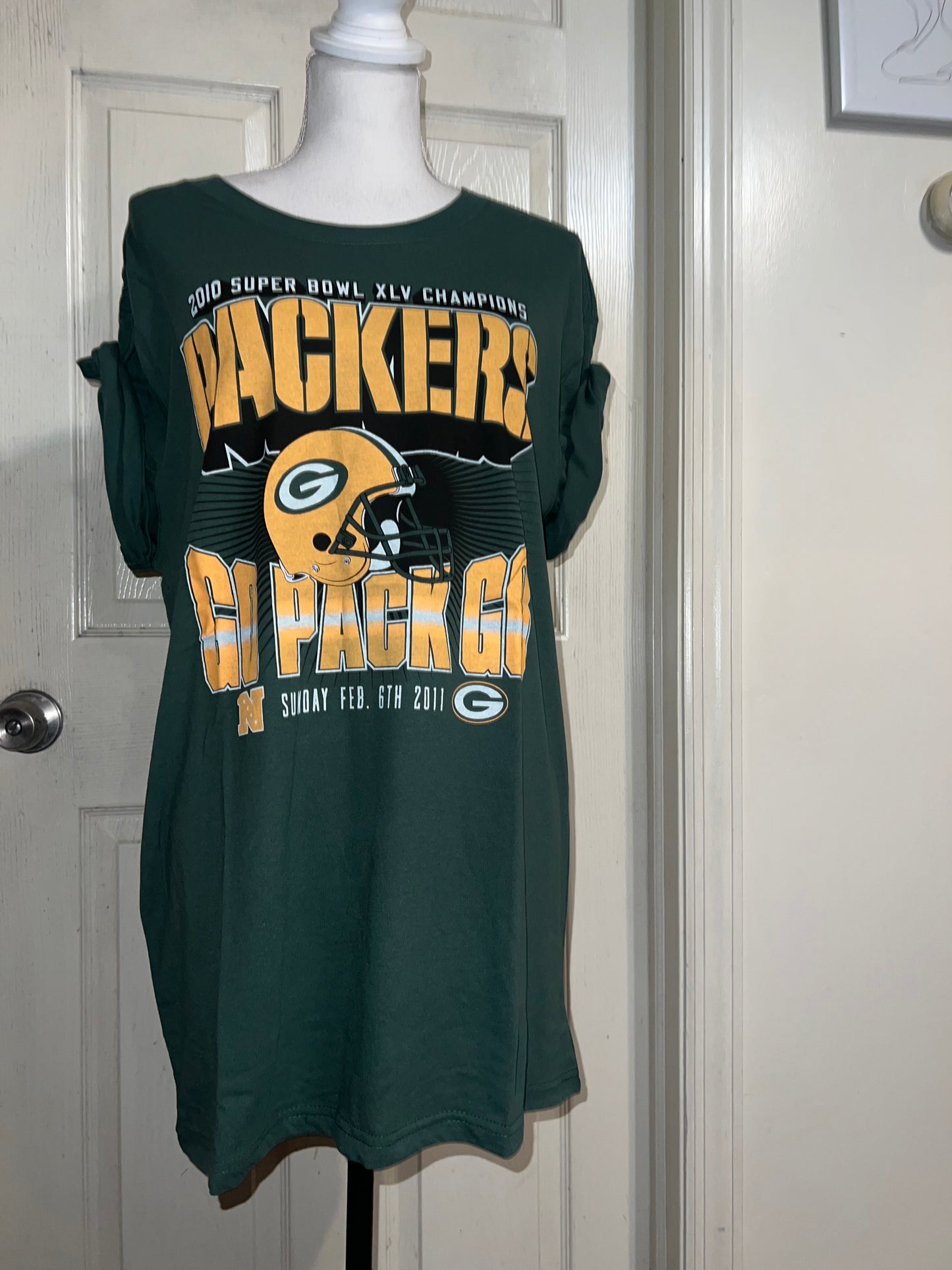 Green Bay Packers Oversized Distressed Tee