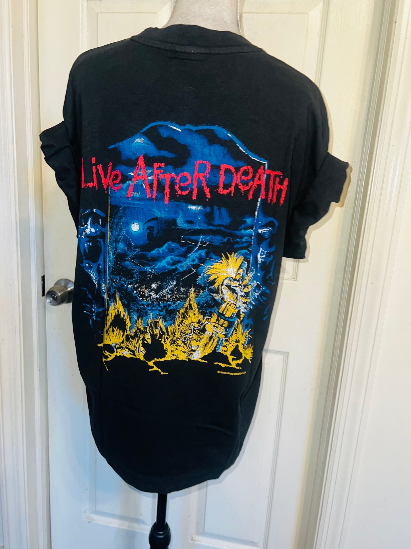 Iron Maiden Double Sided Oversized Distressed Tee