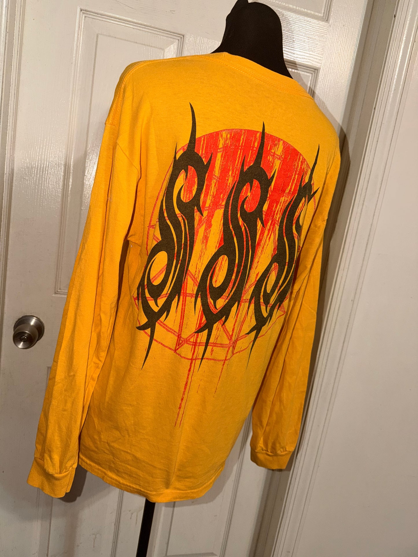 Slipknot Double Sided Vintage Oversized Distressed Long Sleeve Tee