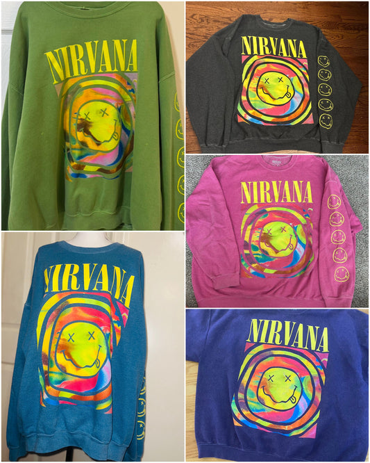 Nirvana Oversized Distressed Sweatshirt (Multi-Color Options)