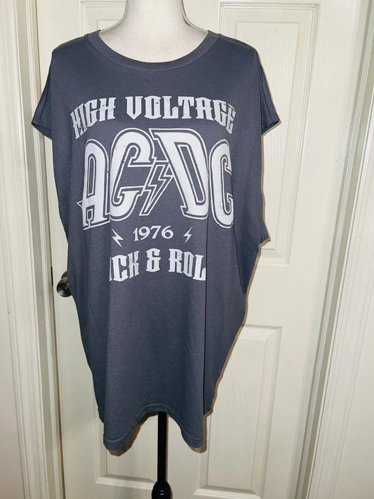 AC/DV Double Sided Oversized Distressed Tank