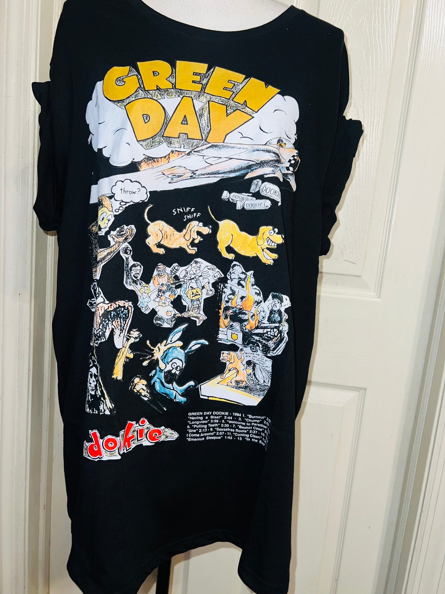 Green Day Oversized Distressed Tee