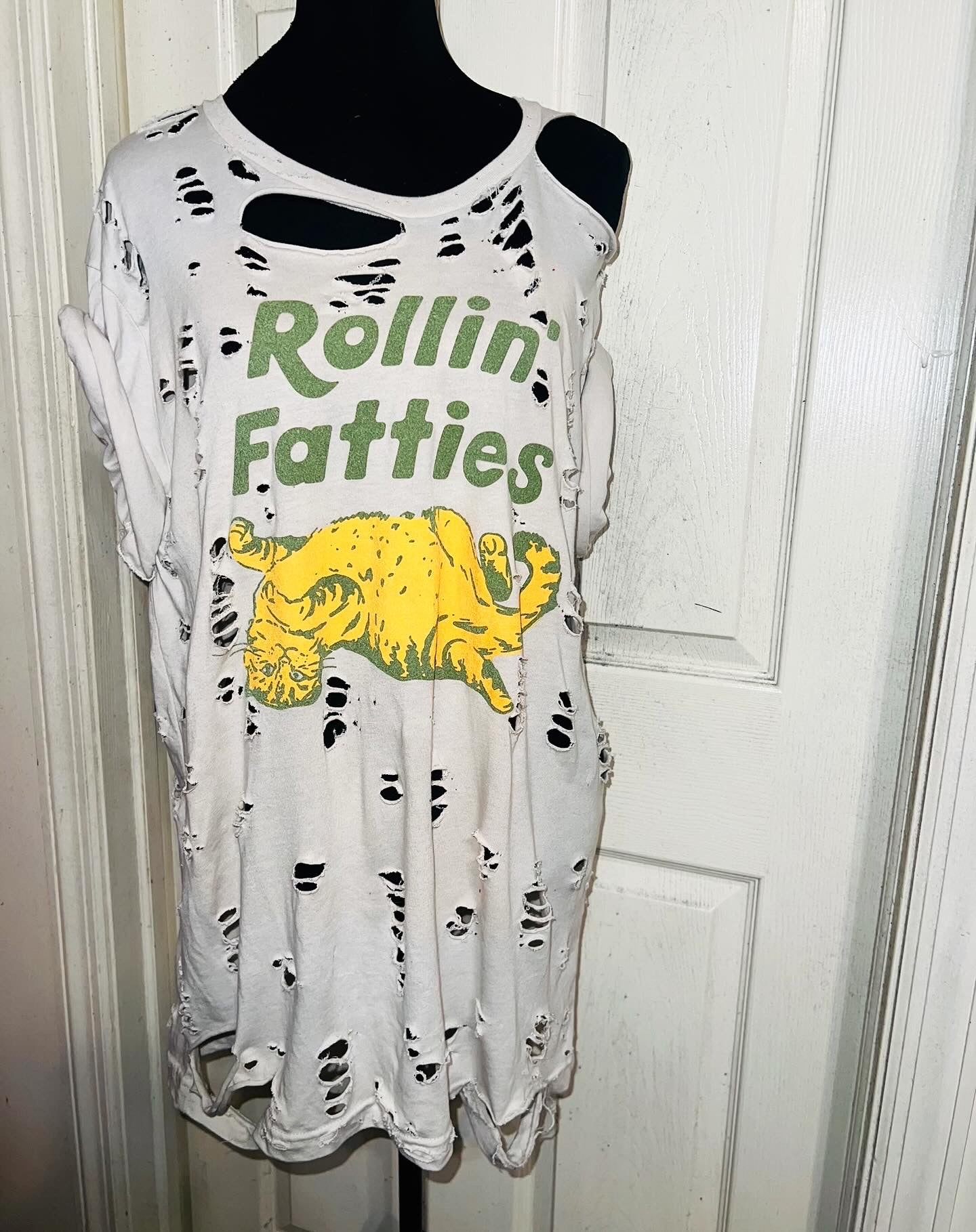 Rollin’ Fatties Oversized Distressed Tee