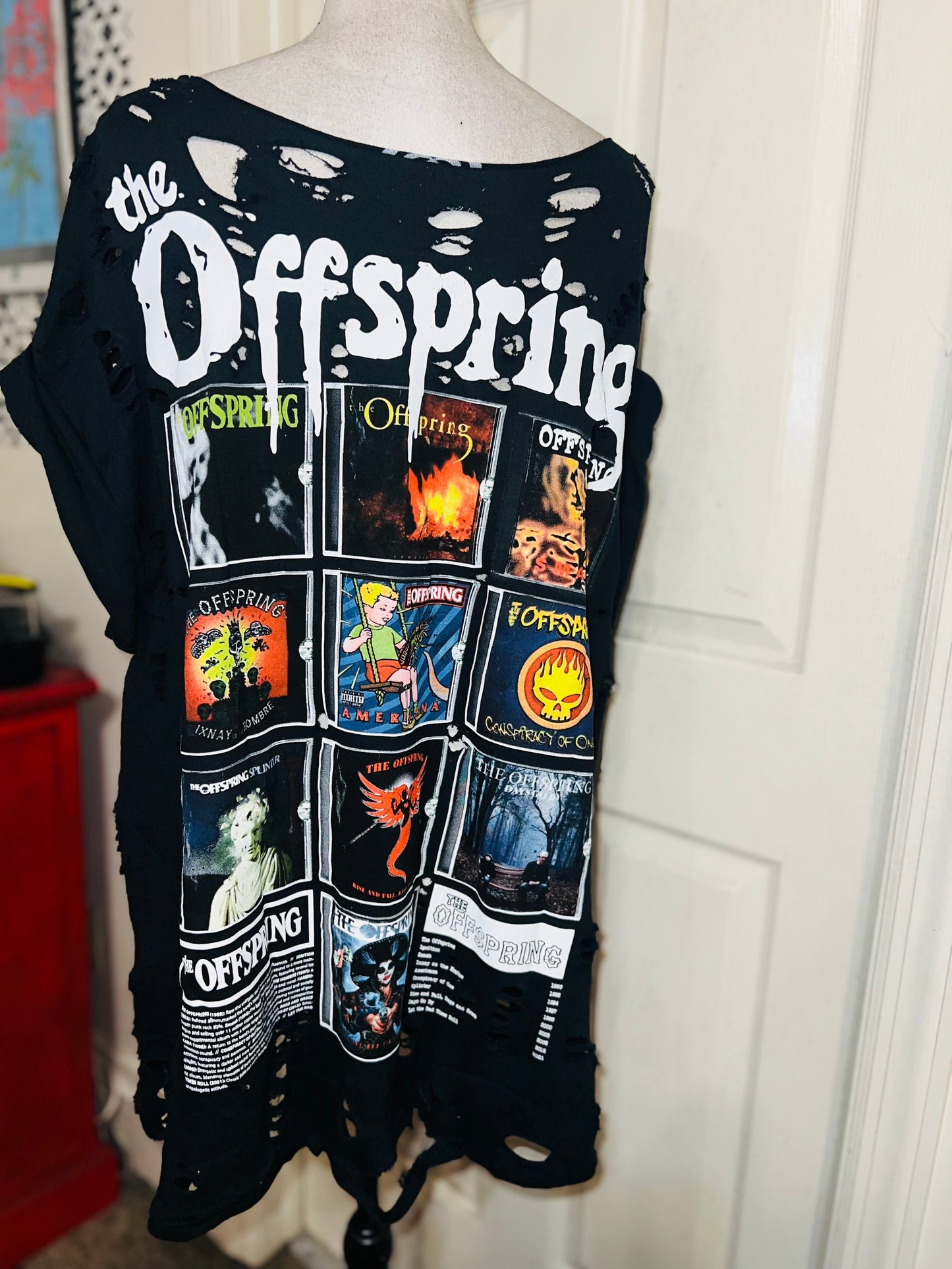 The Offspring Double Sided Oversized Distressed Tee