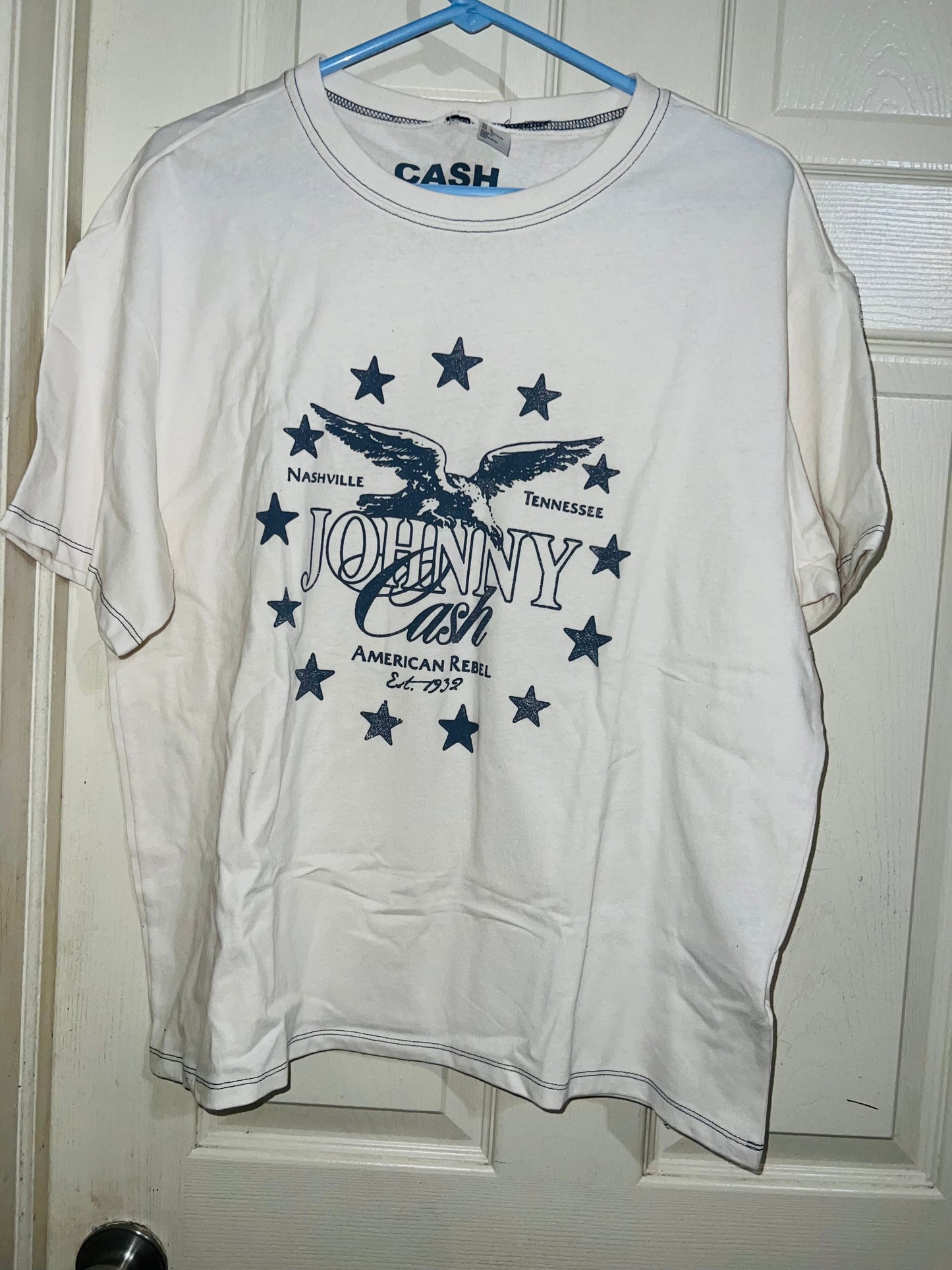 Johnny Cash Oversized Distressed Tee