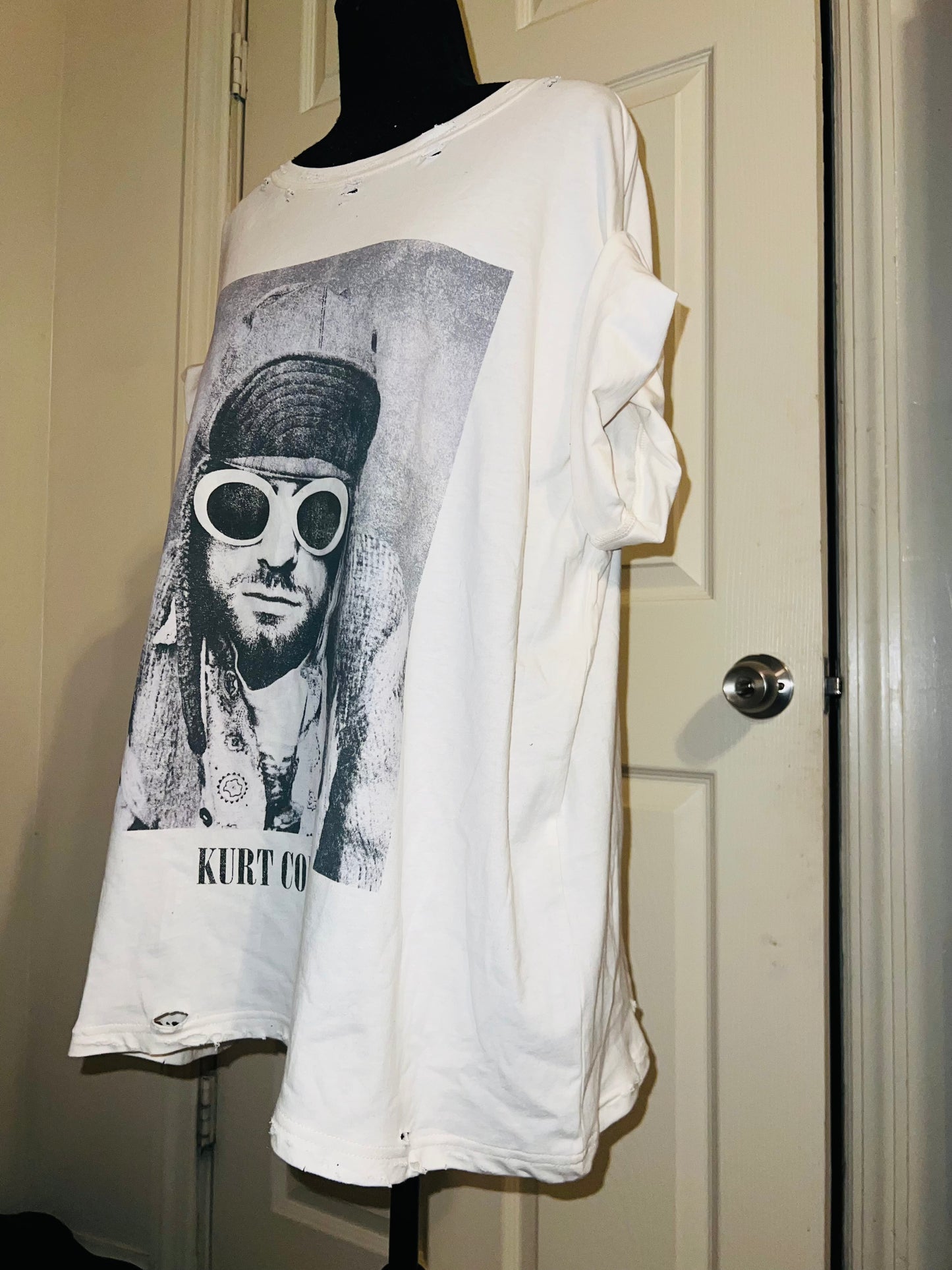 Kurt Cobain Oversized Distressed Tee