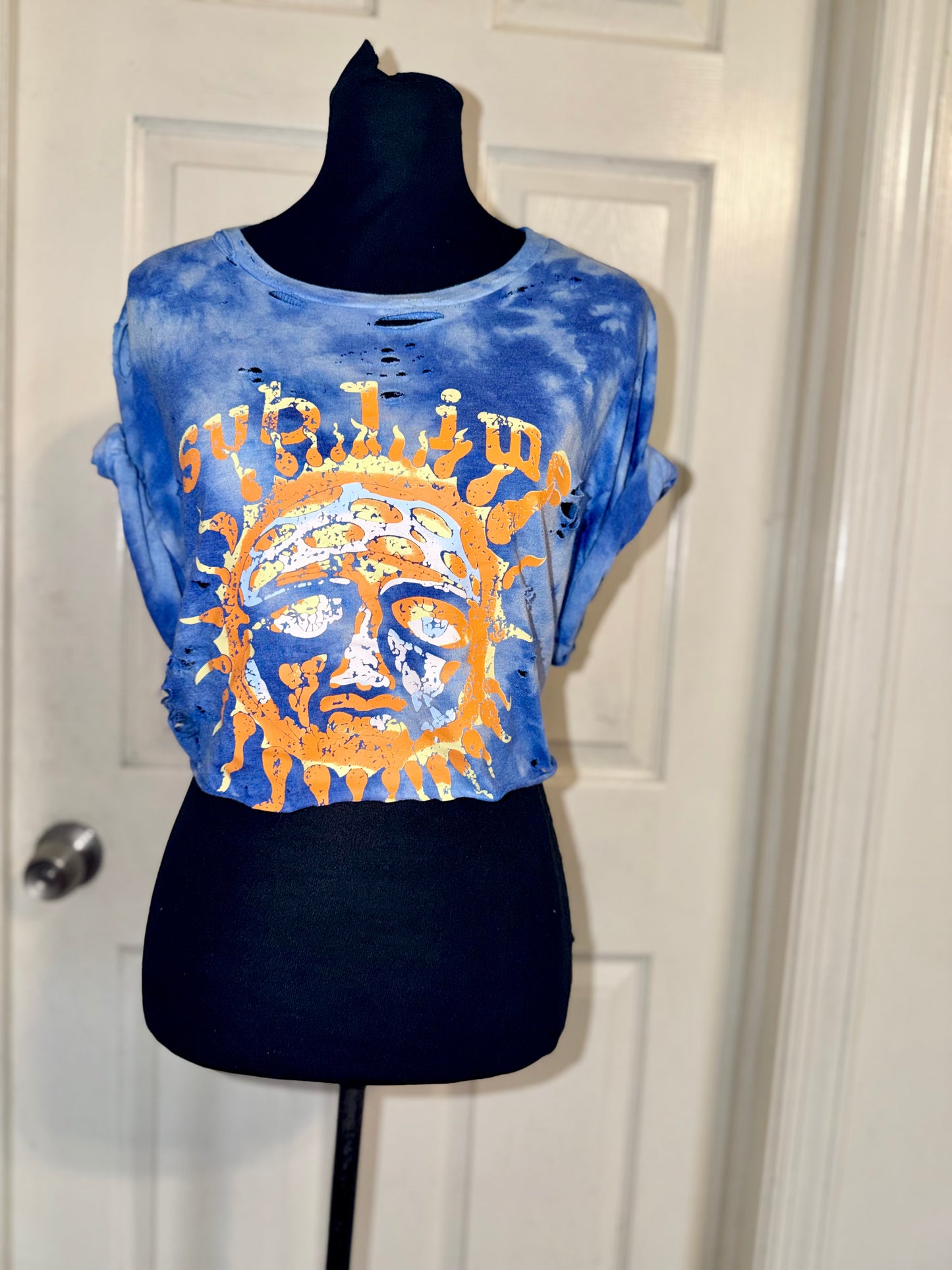 Sublime Distressed Open Tied Back Tee (as is)
