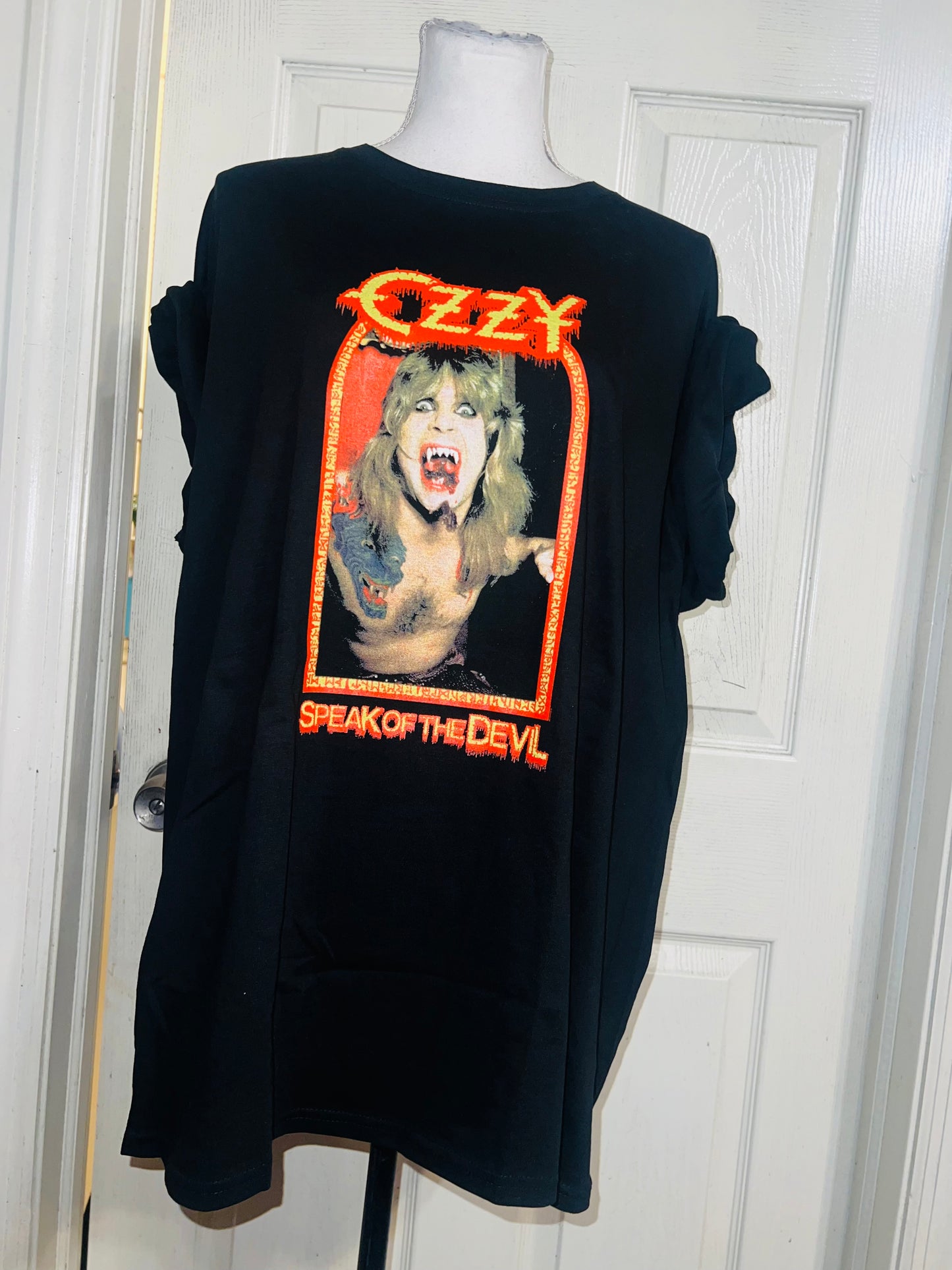 Ozzy Osbourne Double Sided Oversized Distressed Tee