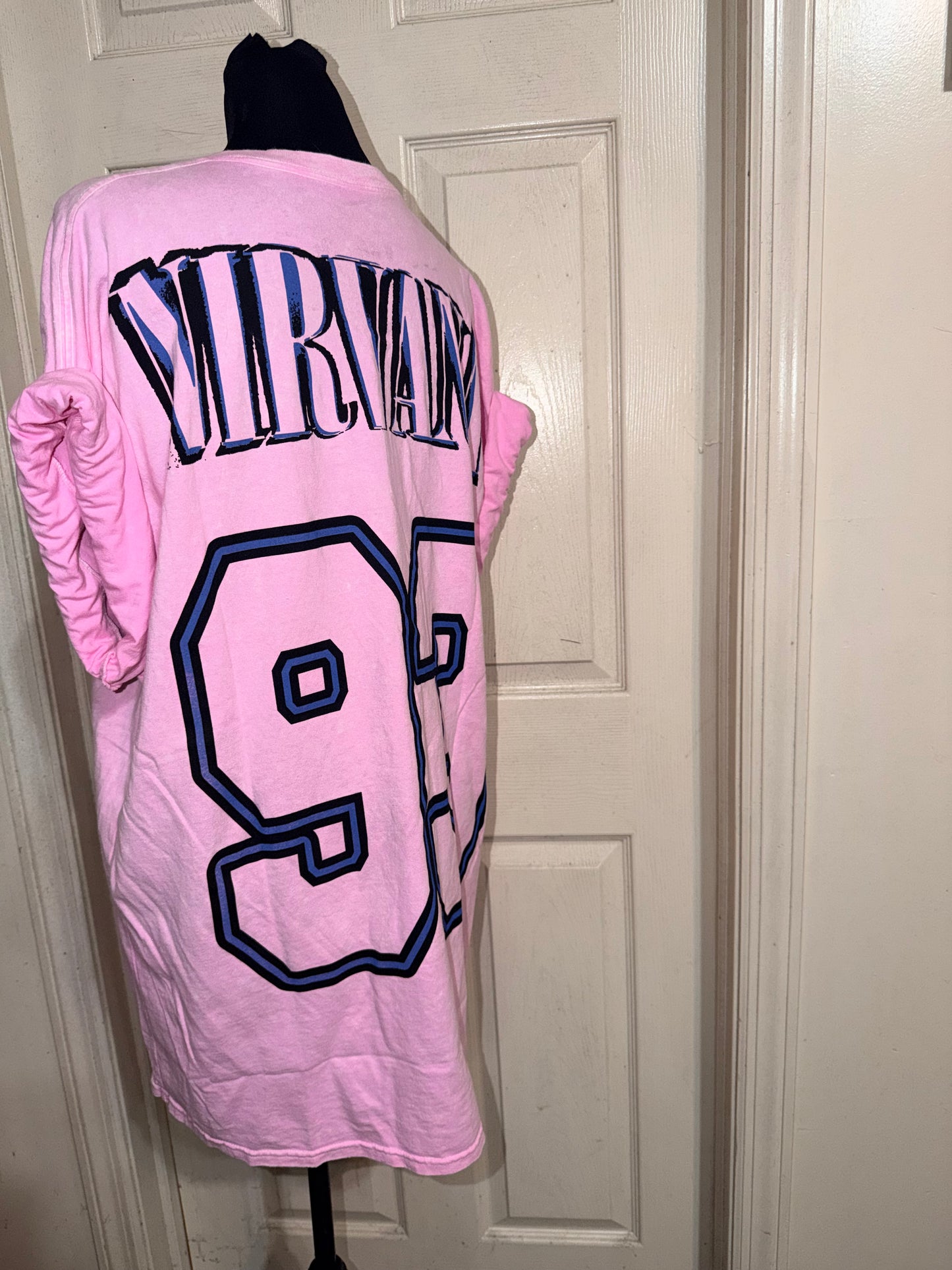 Nirvana Double Sided Oversized Distressed Tee