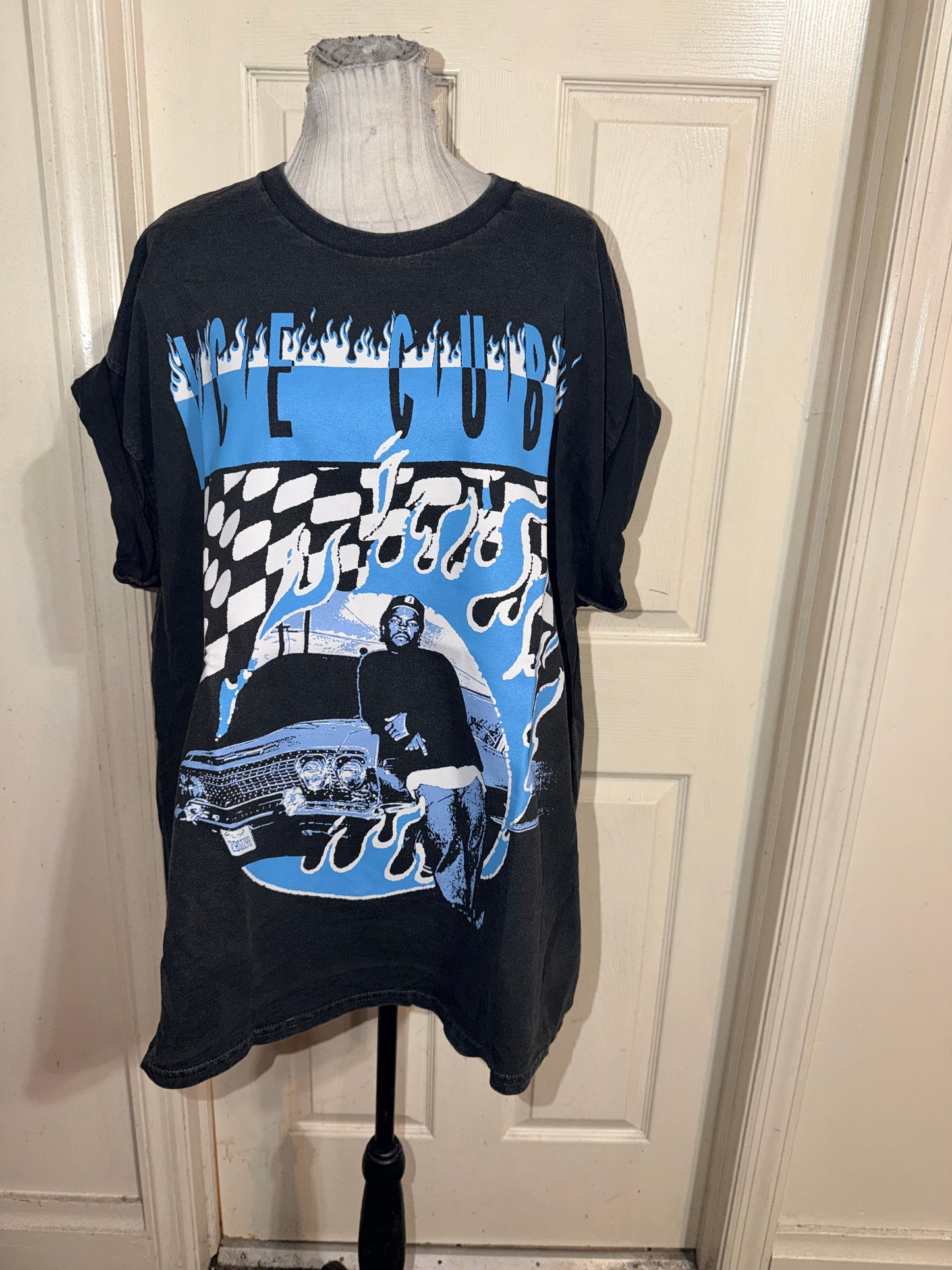 Ice Cube Double Sided Oversized Distressed Tee