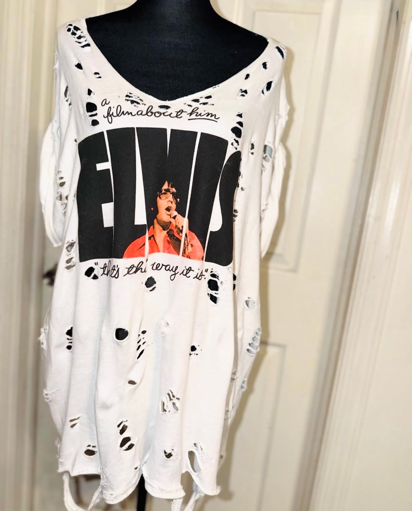 Elvis Double Sided Oversized Distressed Tee