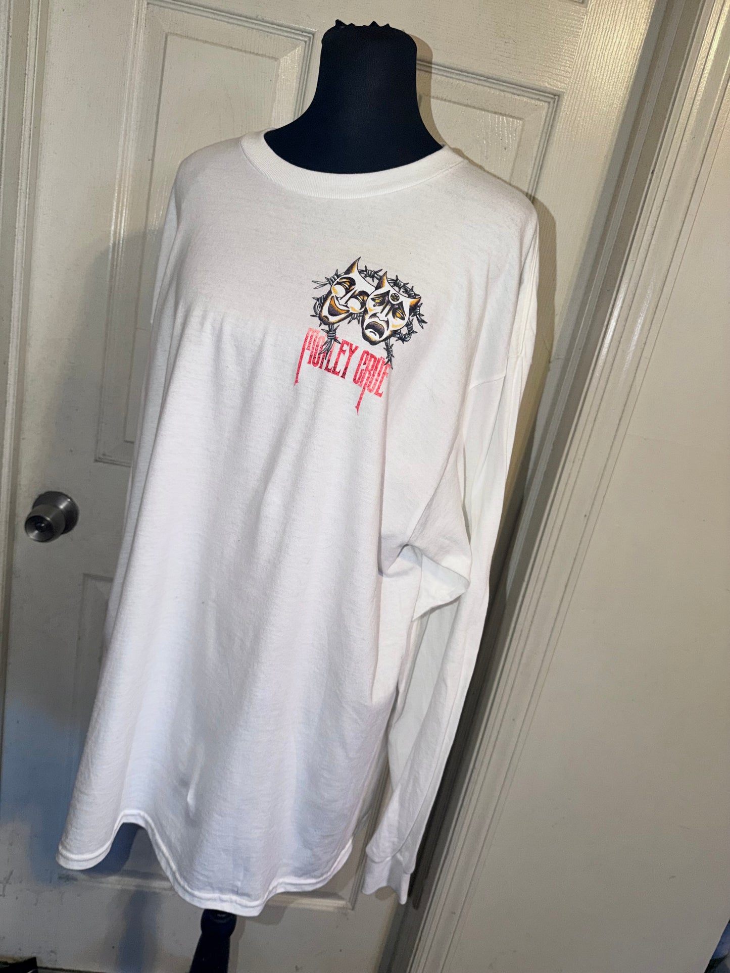 Motley Crue Double Sided Oversized Distressed Long Sleeve Tee