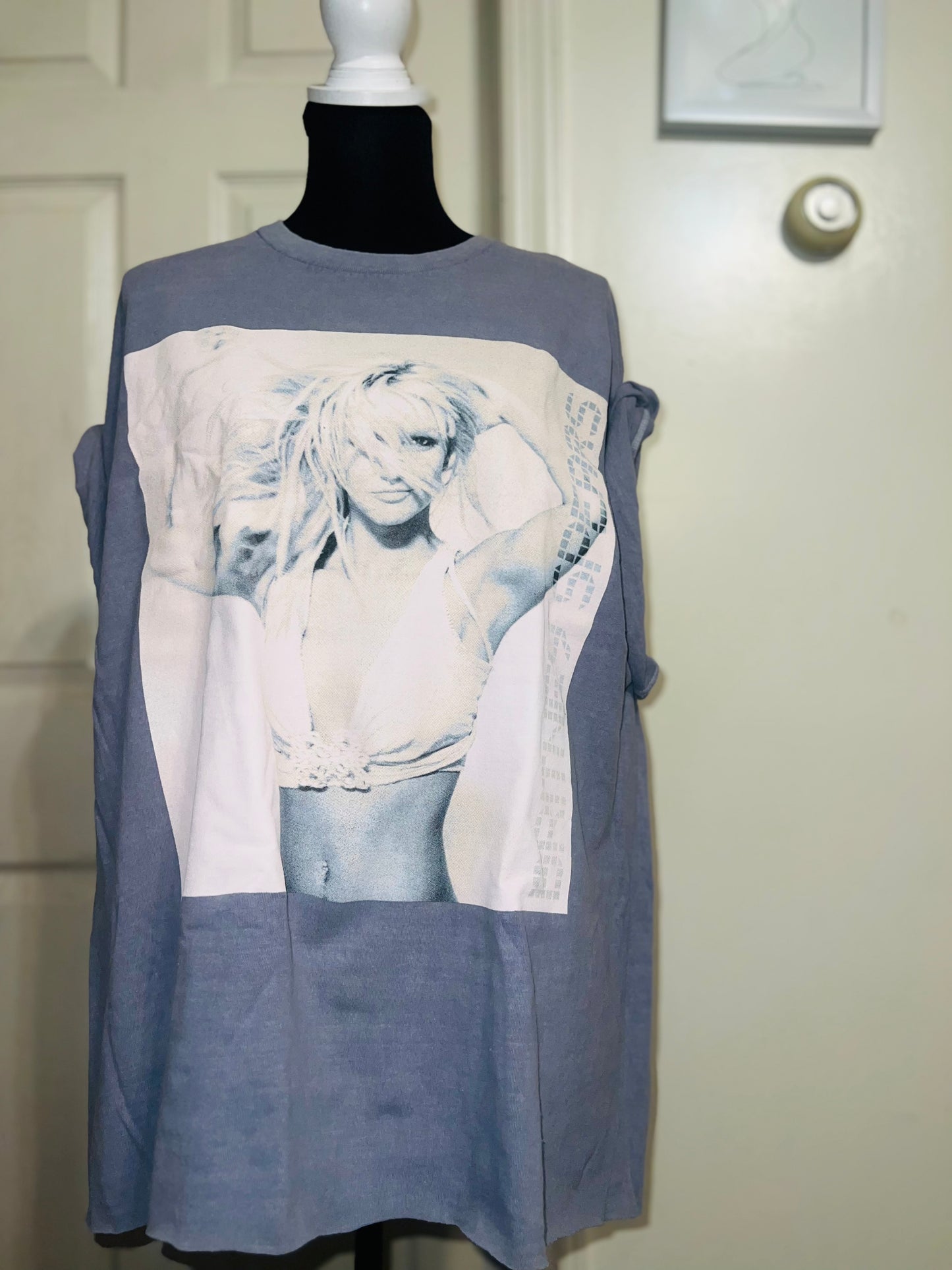 Britney Spears Oversized Distressed Tee