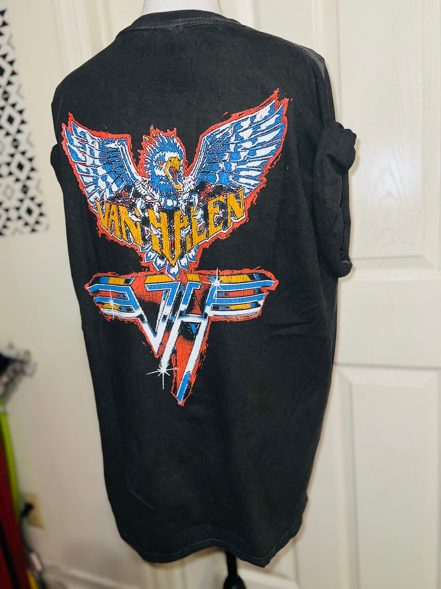 Van Halen Double Sided Oversized Distressed Tee