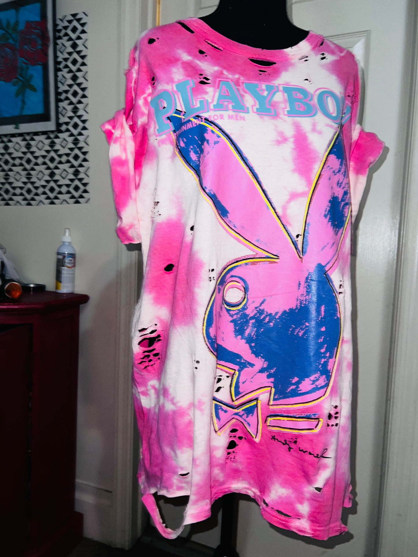 Playboy Andy Warhol Tie Dye Oversized Tee