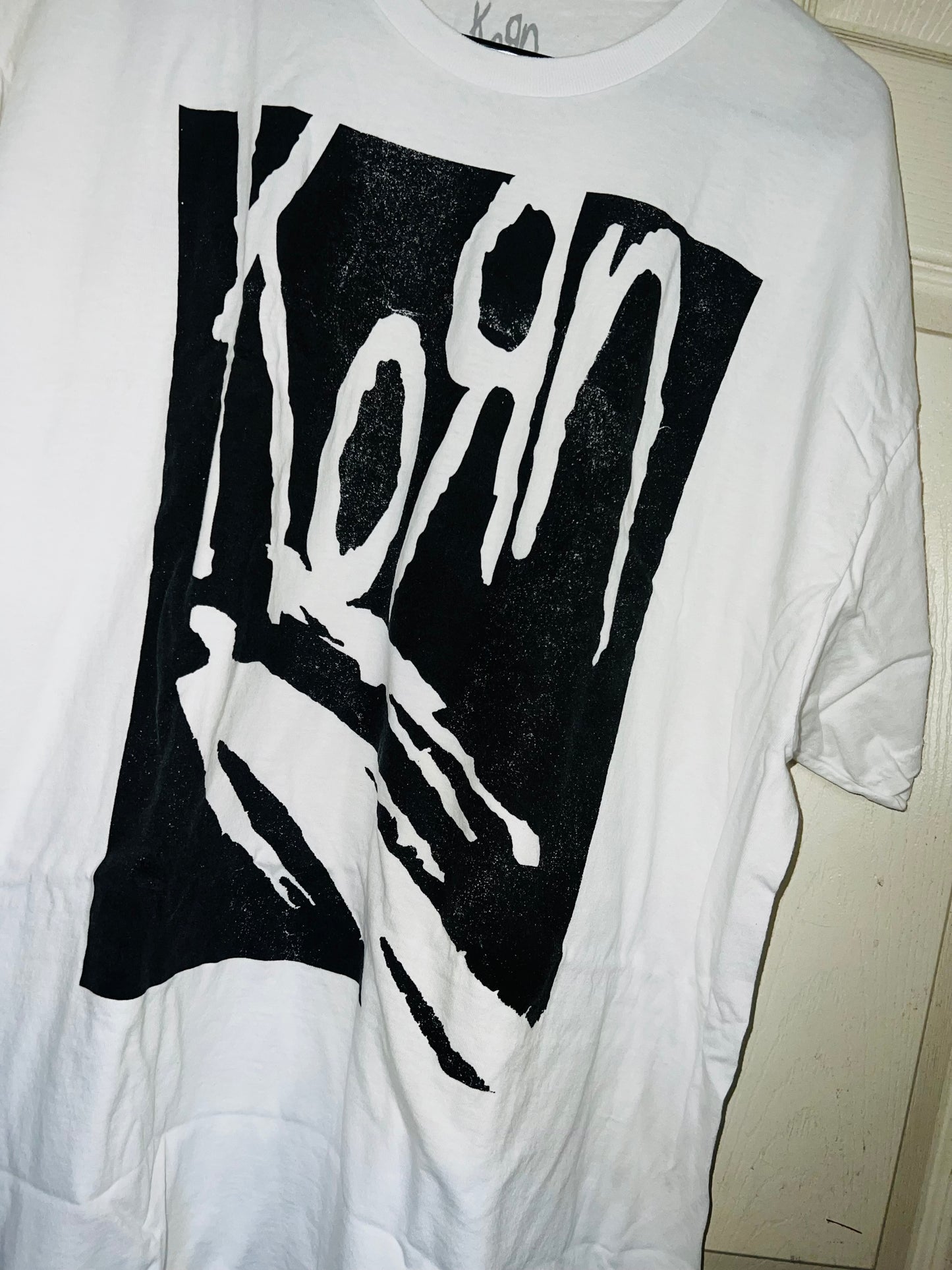 Korn Oversized Distressed T-Shirt