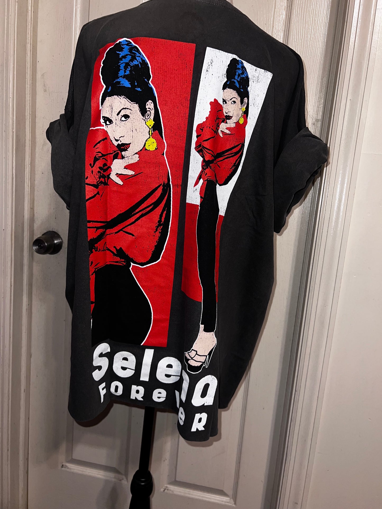 Selena Double Sided Oversized Distressed Tee