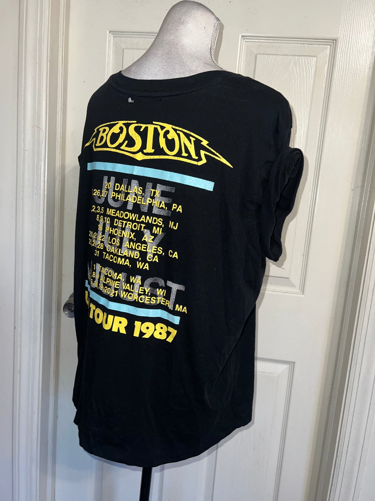 Boston Double Sided Oversized Distressed Tee