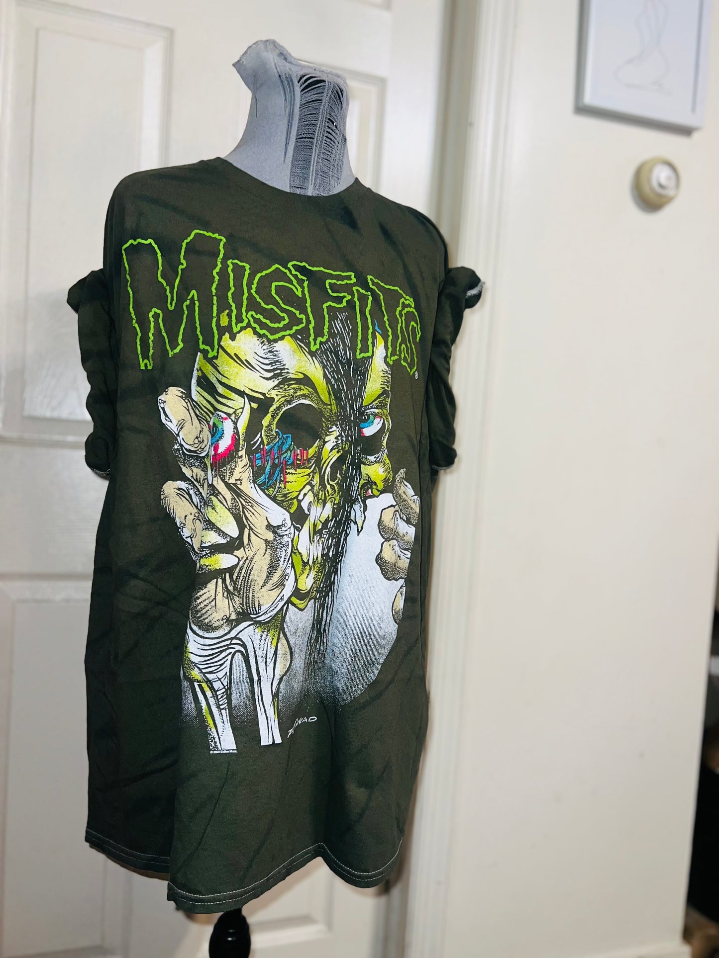 The Misfits Tie Dye Oversized Distressed Tee