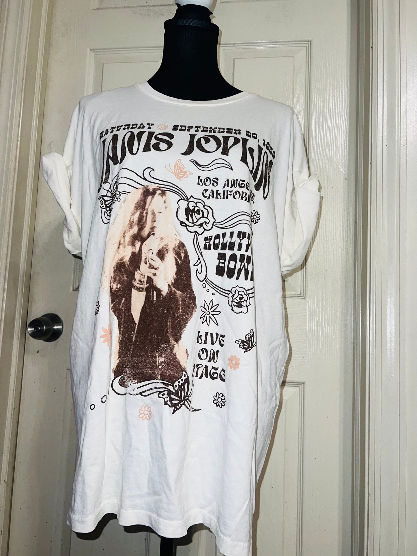 Janis Joplin Oversized Distressed Tee