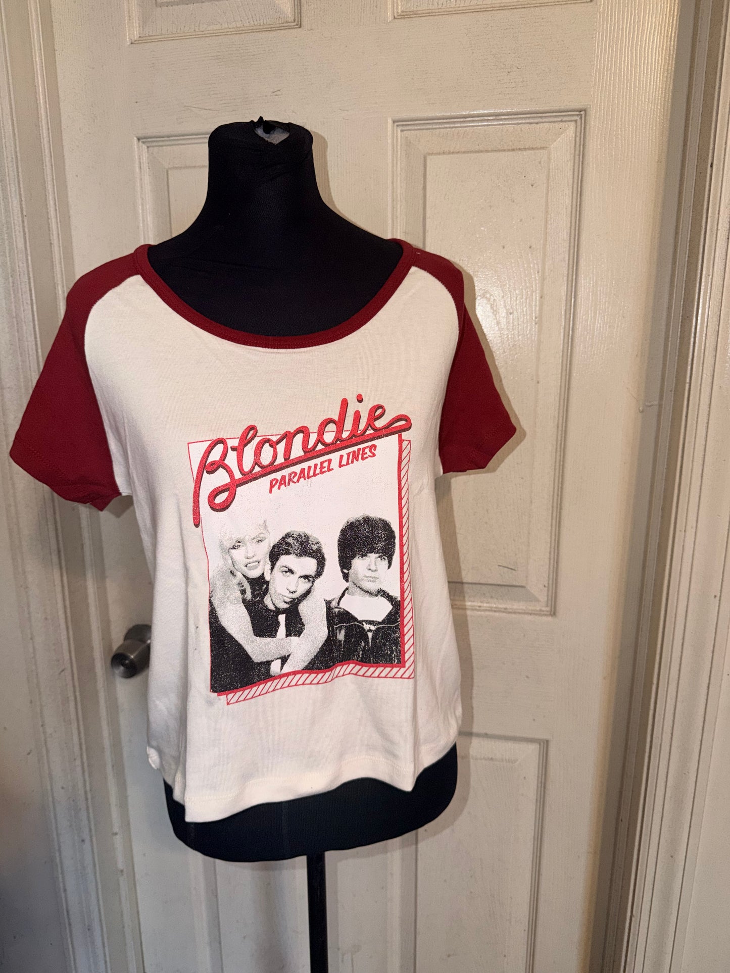Blondie Distressed Raglan Baby Tee