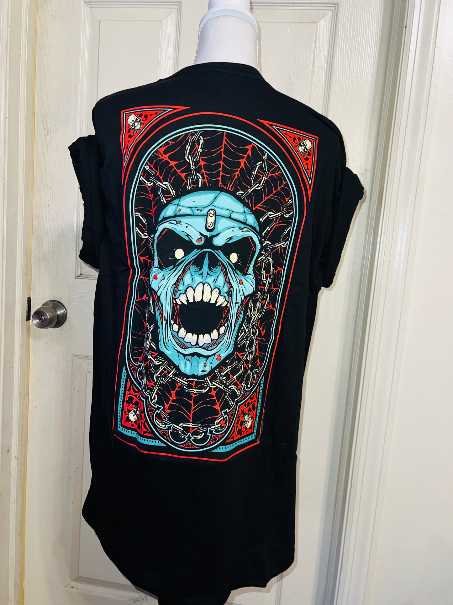 Iron Maiden DoubleSided Oversized Distressed T-Shirt