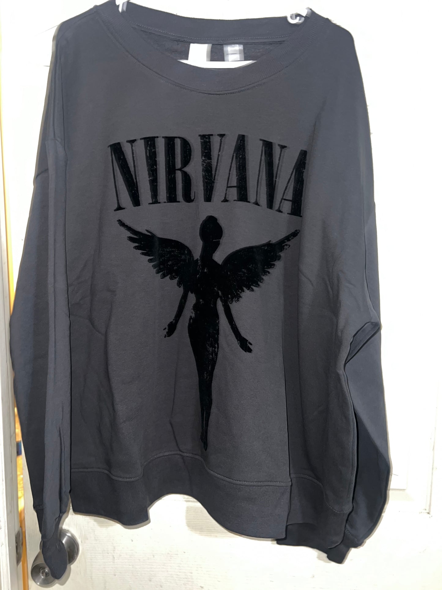 Nirvana Oversized Distressed Sweatshirt