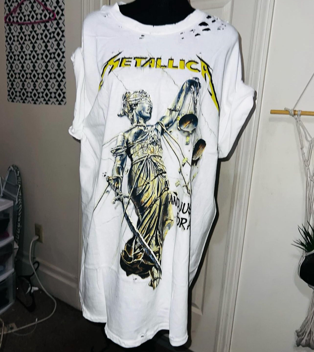 Metallica Oversized Distressed Tee (not distressed yet)