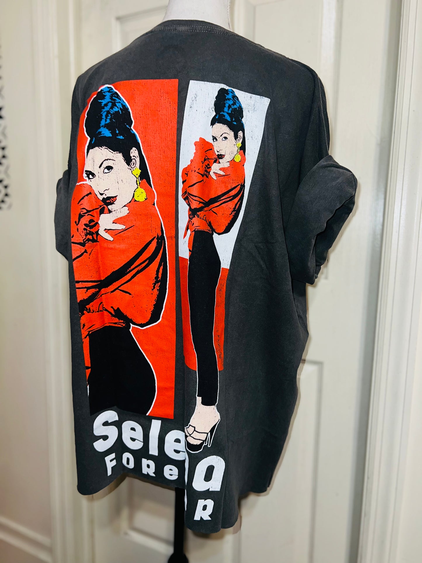 Selena Double Sided Oversized Distressed Tee