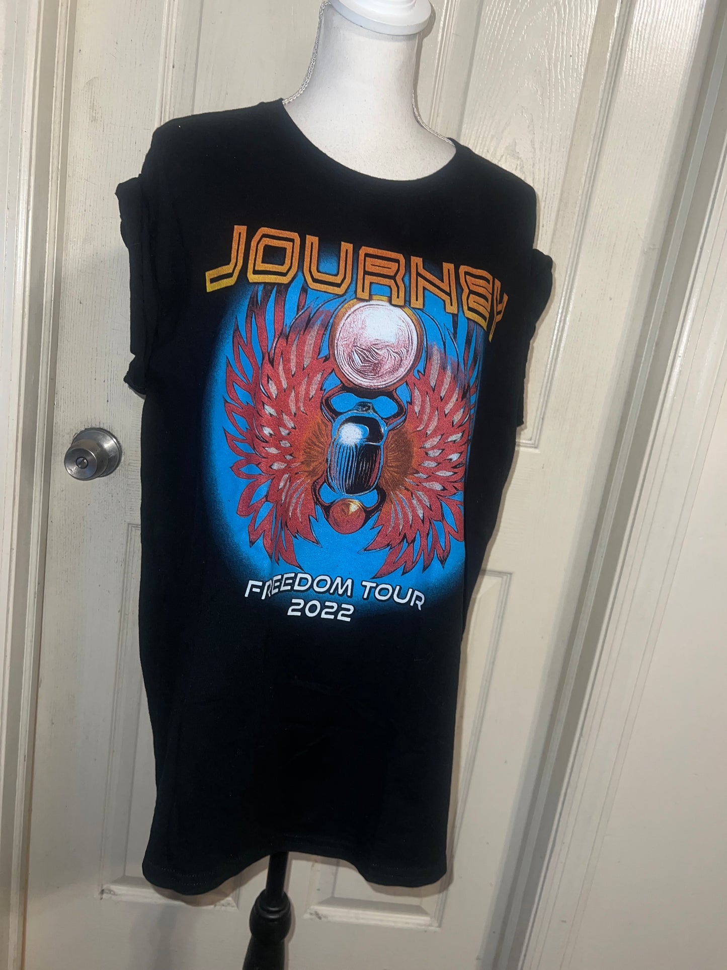 Journey (ft. Toto & Billy Idol) Oversized Distressed Tee