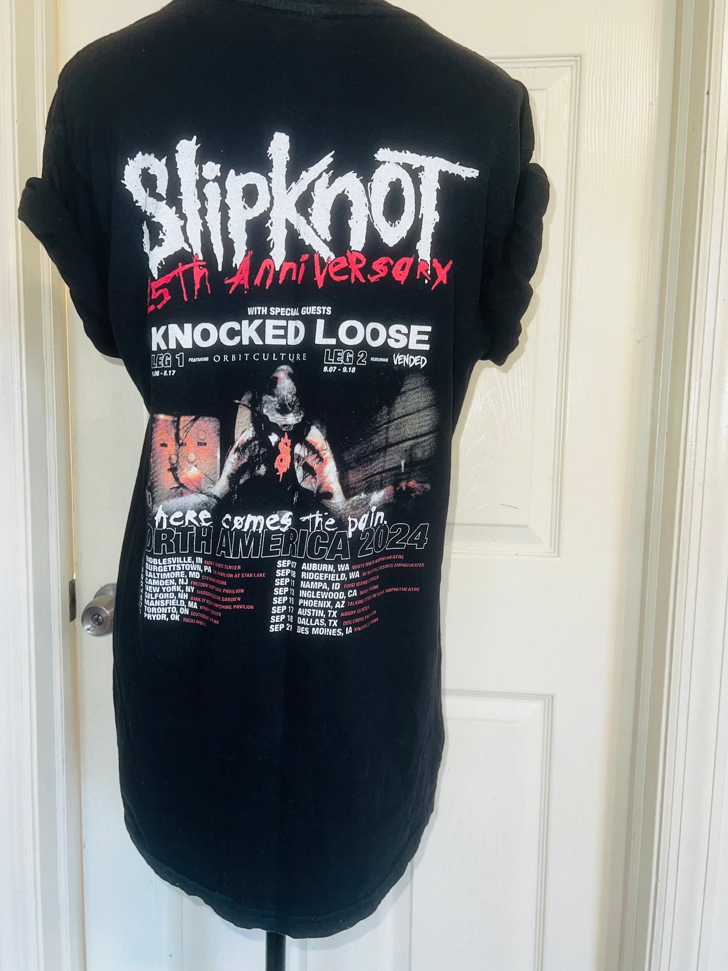 Slipknot Double Sided Oversized Distressed Tee
