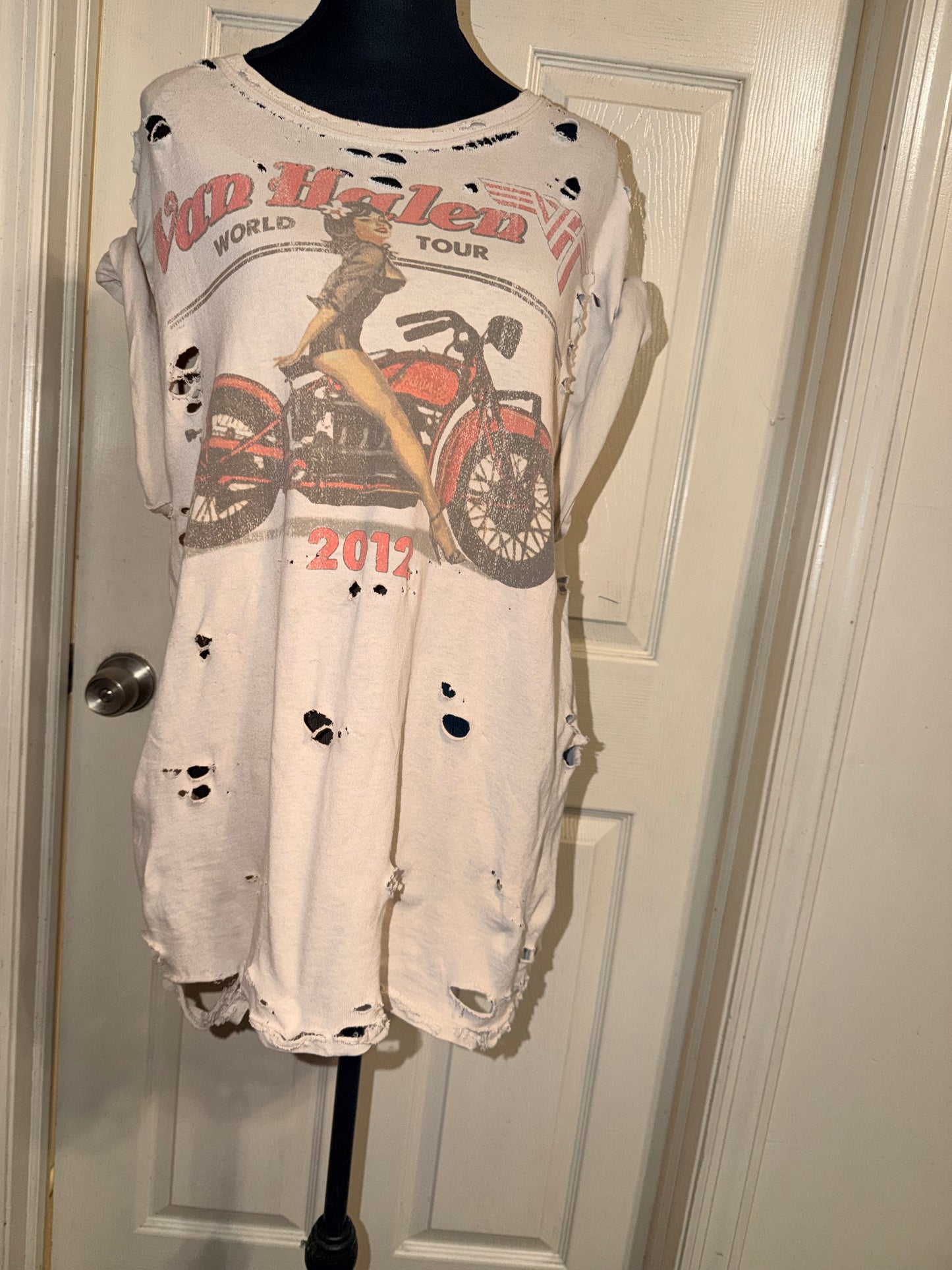 Van Halen Double Sided Oversized Distressed Tee