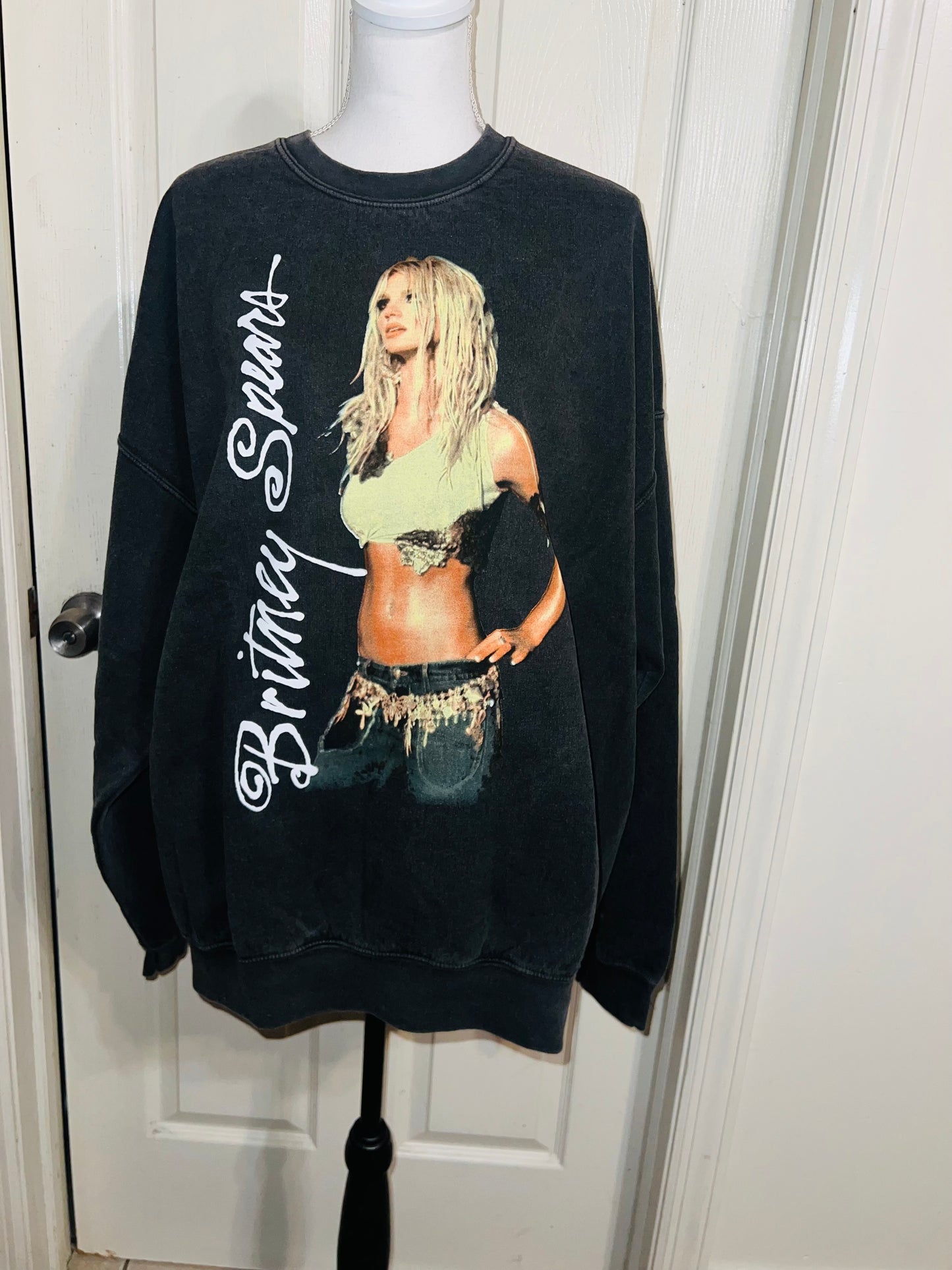 Britney Spears Oversized Distressed Sweatshirt