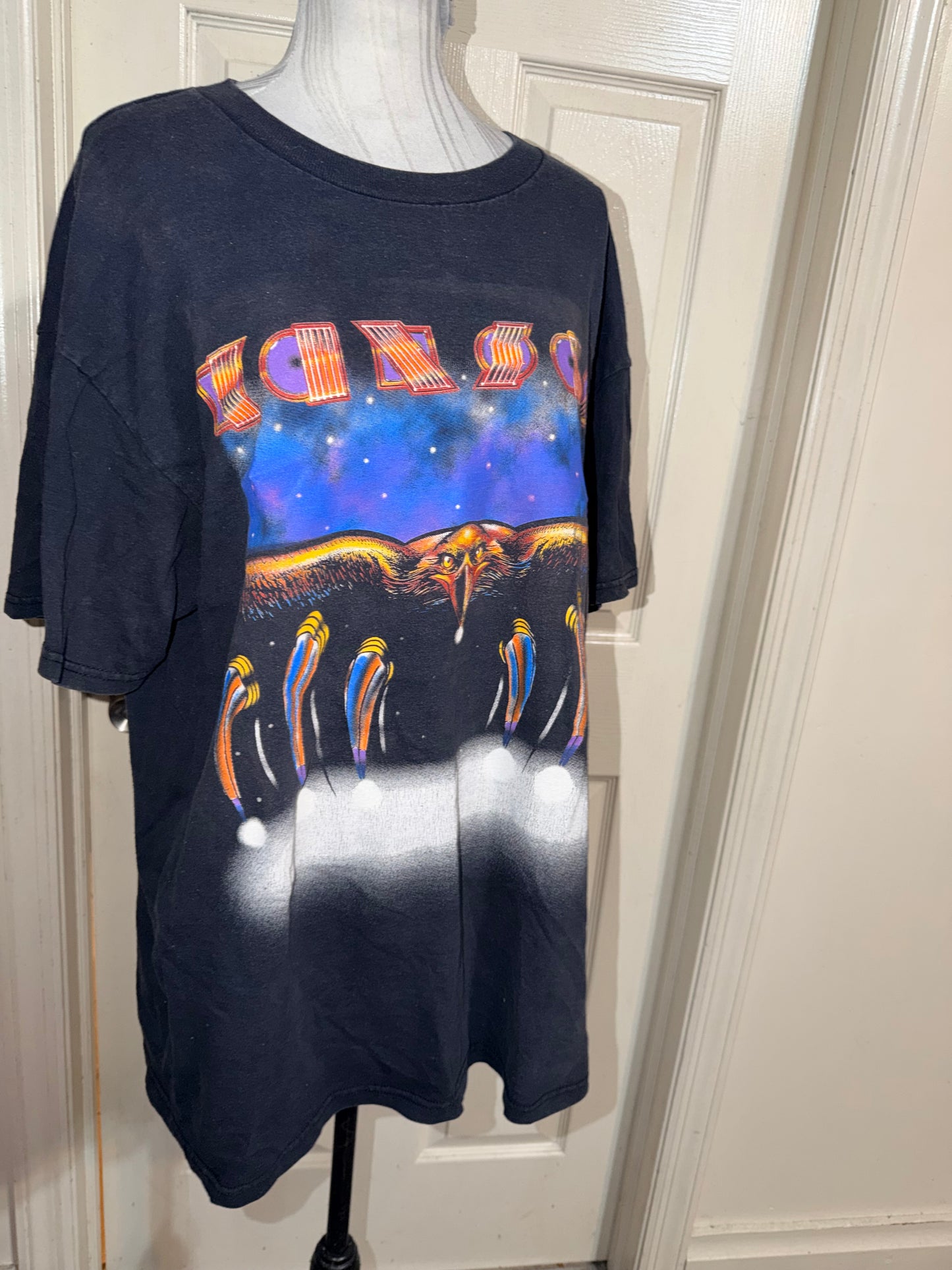 Kansas Vintage Double Sided Oversized Distressed Tee