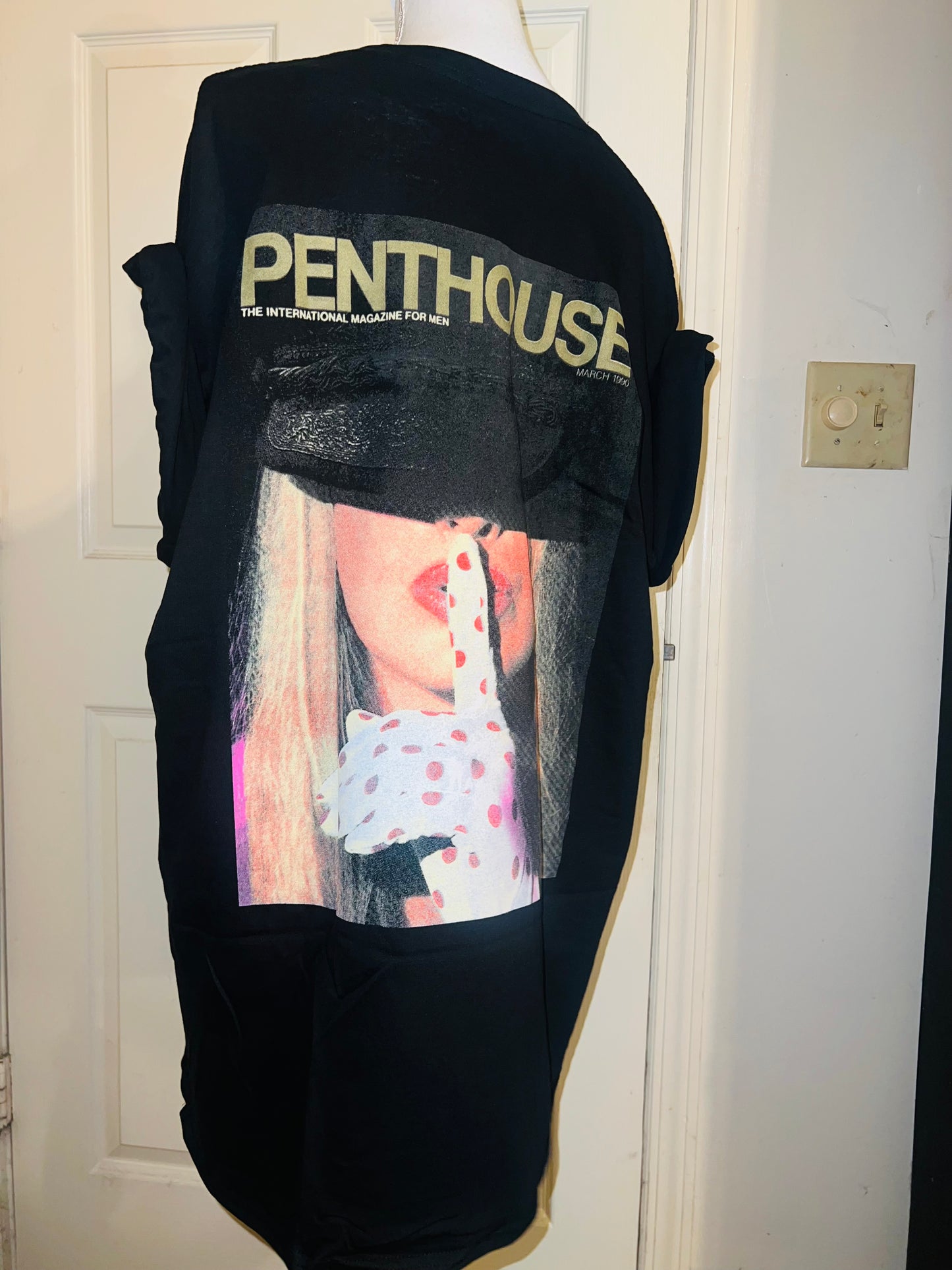 Penthouse Double Sided Oversized Distressed Tee