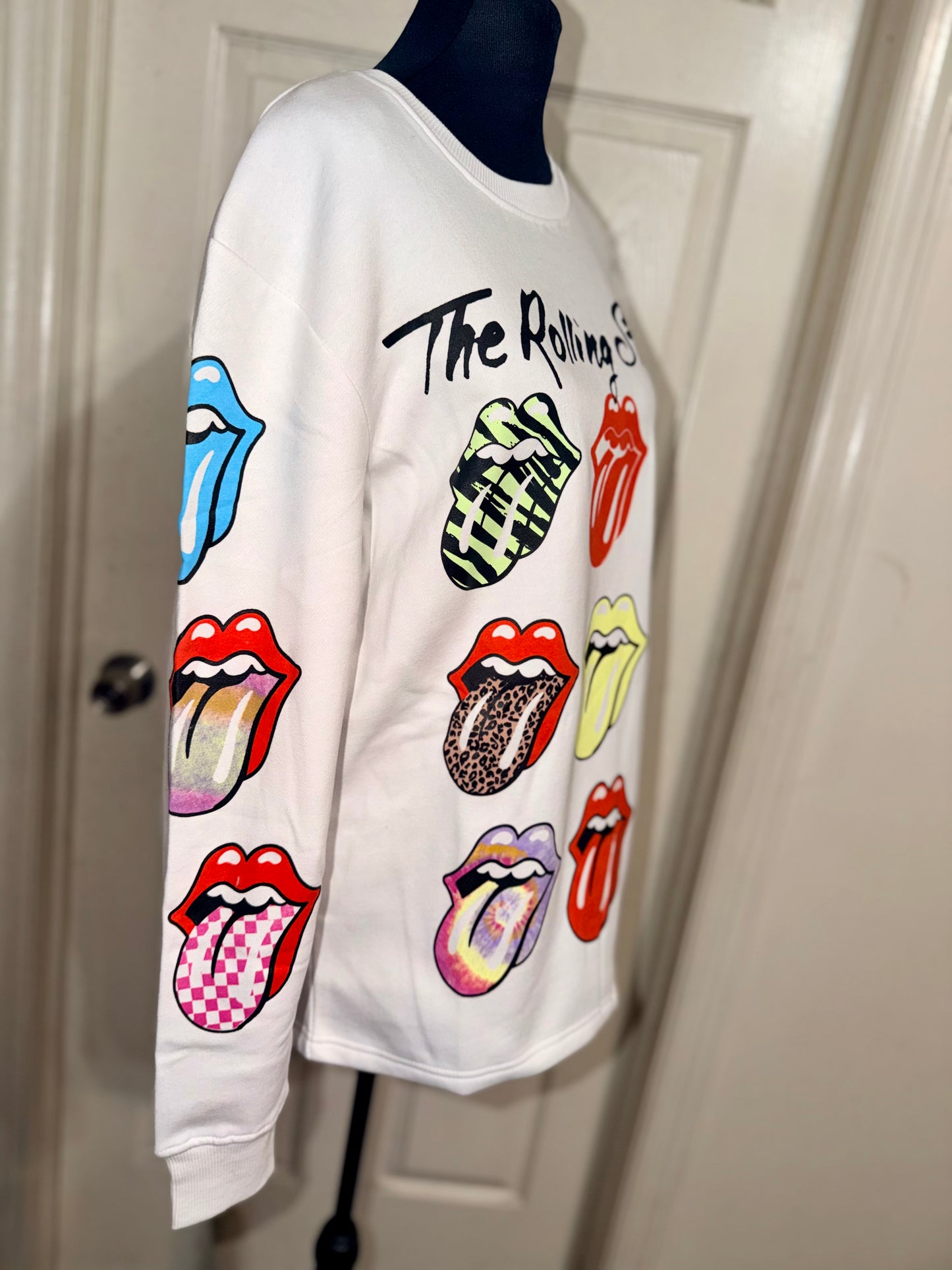 The Rolling Stones Oversized Distressed Sweatshirt