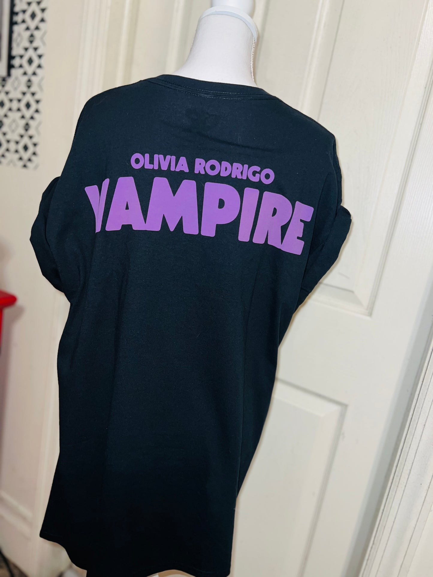 Olivia Rodrigo Double Sided Vampire Distressed Tee