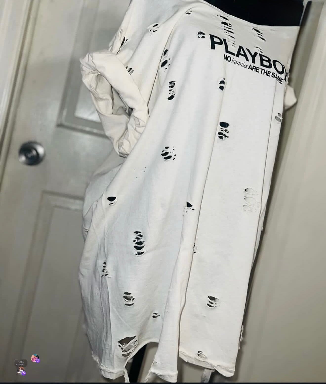 Playboy Double Sided Oversized Distressed Tee