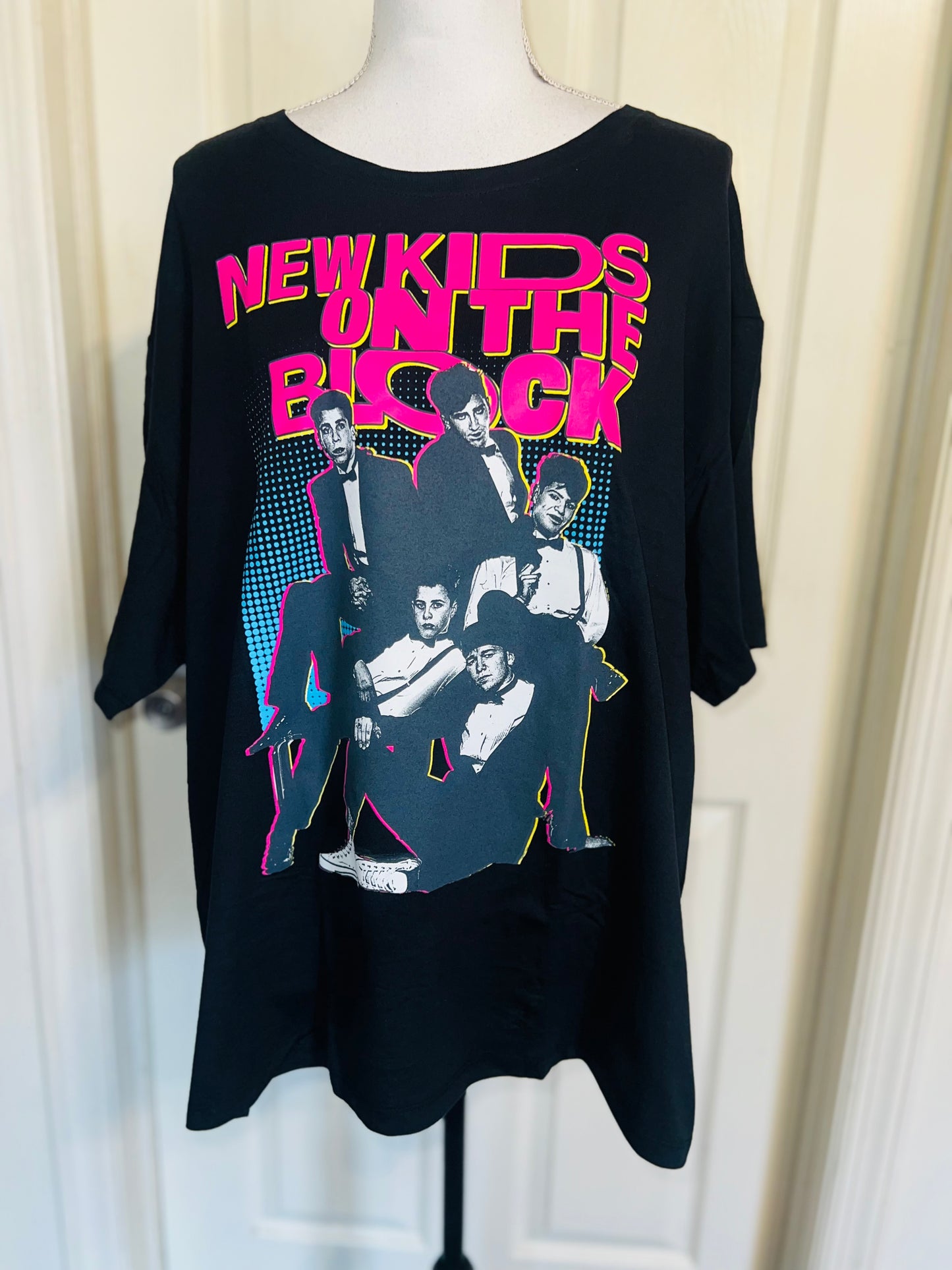 New Kids On The Block Oversized Distressed Tee