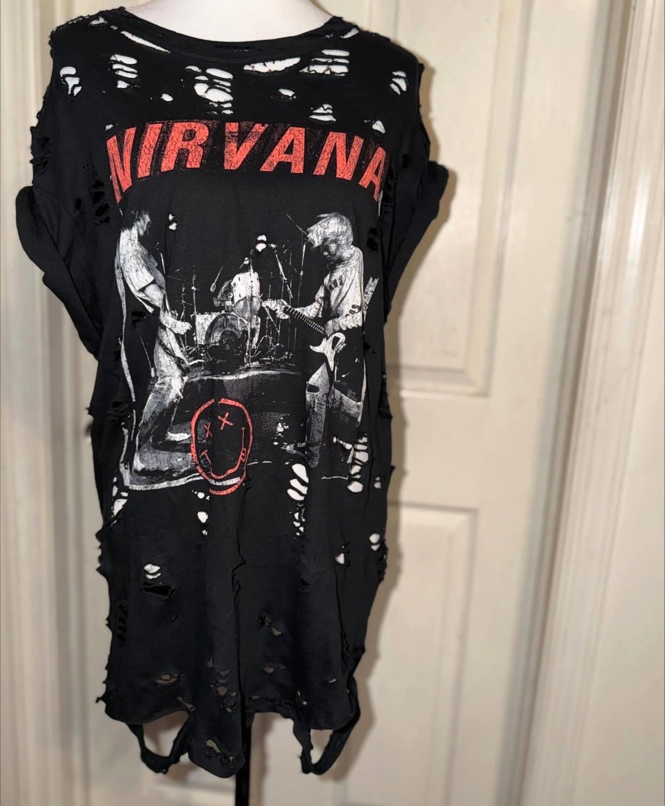 Nirvana Oversized Distressed Tee