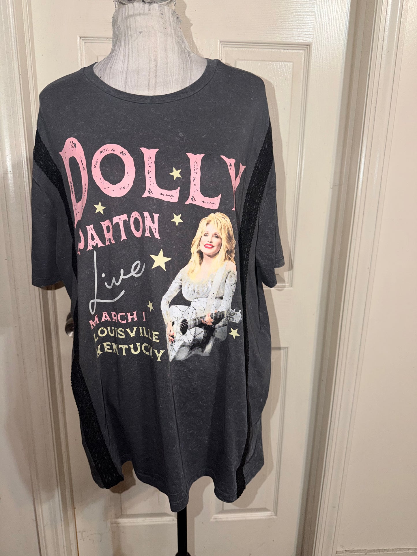 Dolly Parton Double Sided Oversized Distressed Tee
