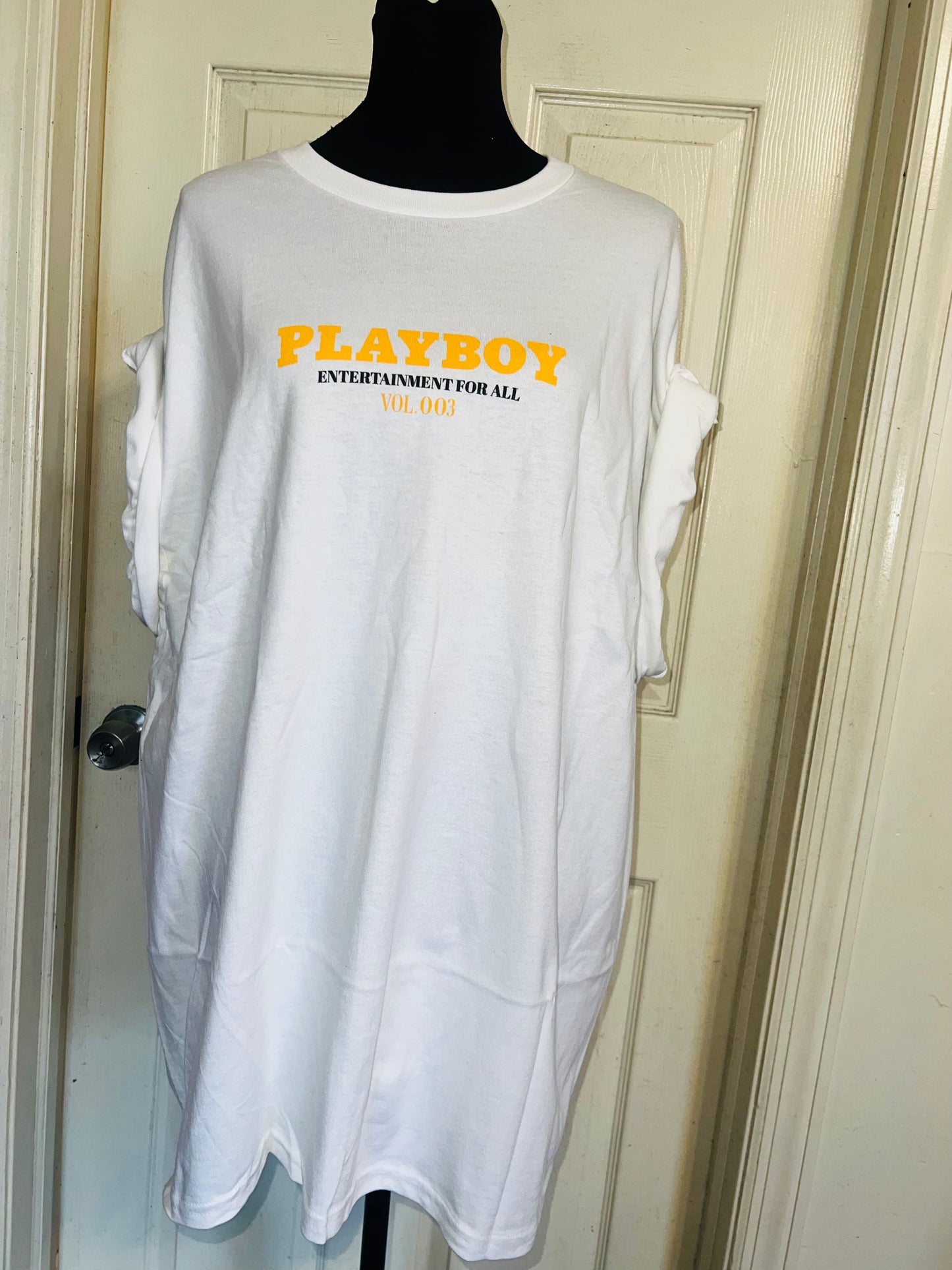 Playboy Double Sided Oversized Distressed Tee