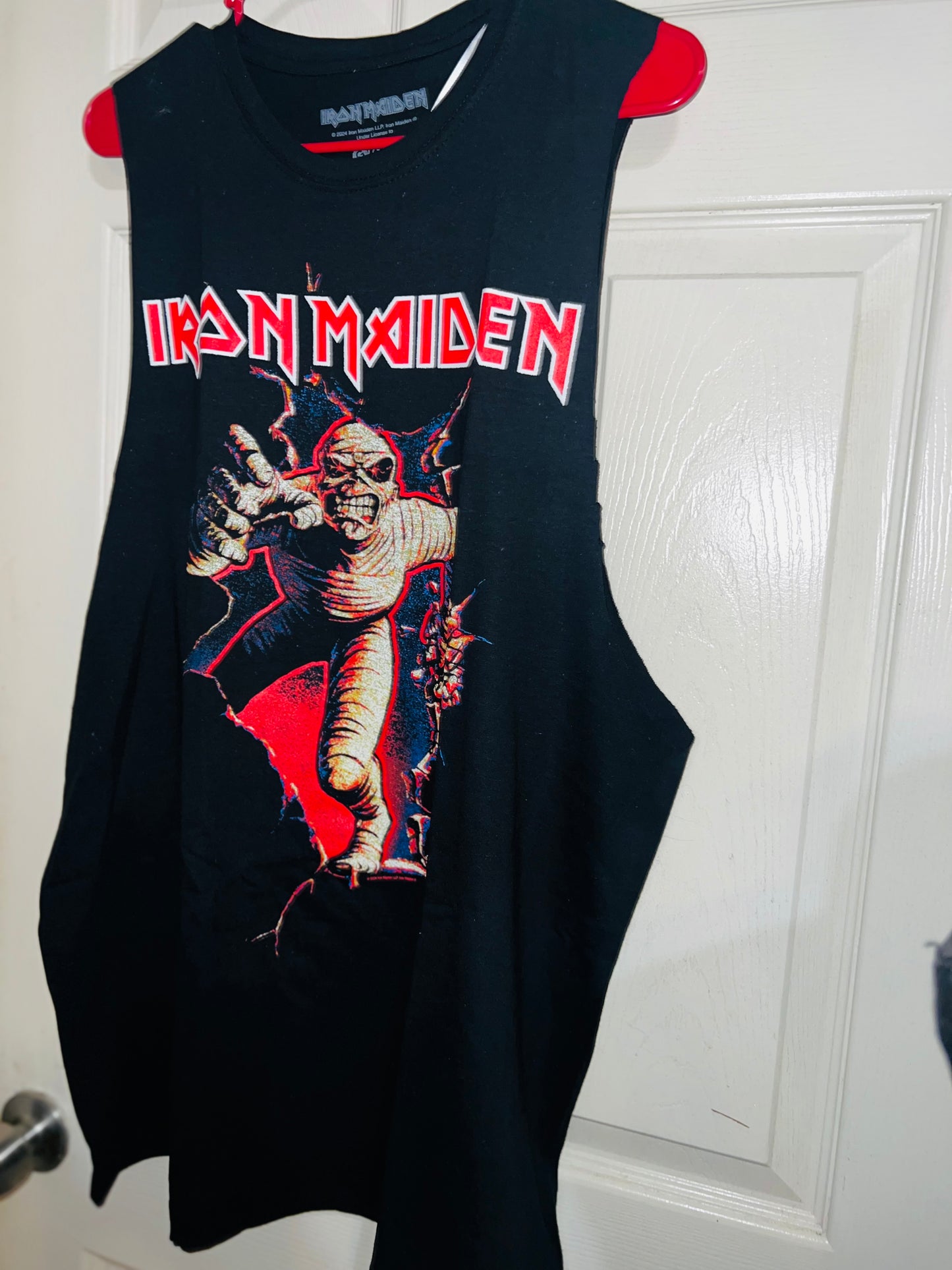 Iron Maiden Oversized Distressed Muscle Tee