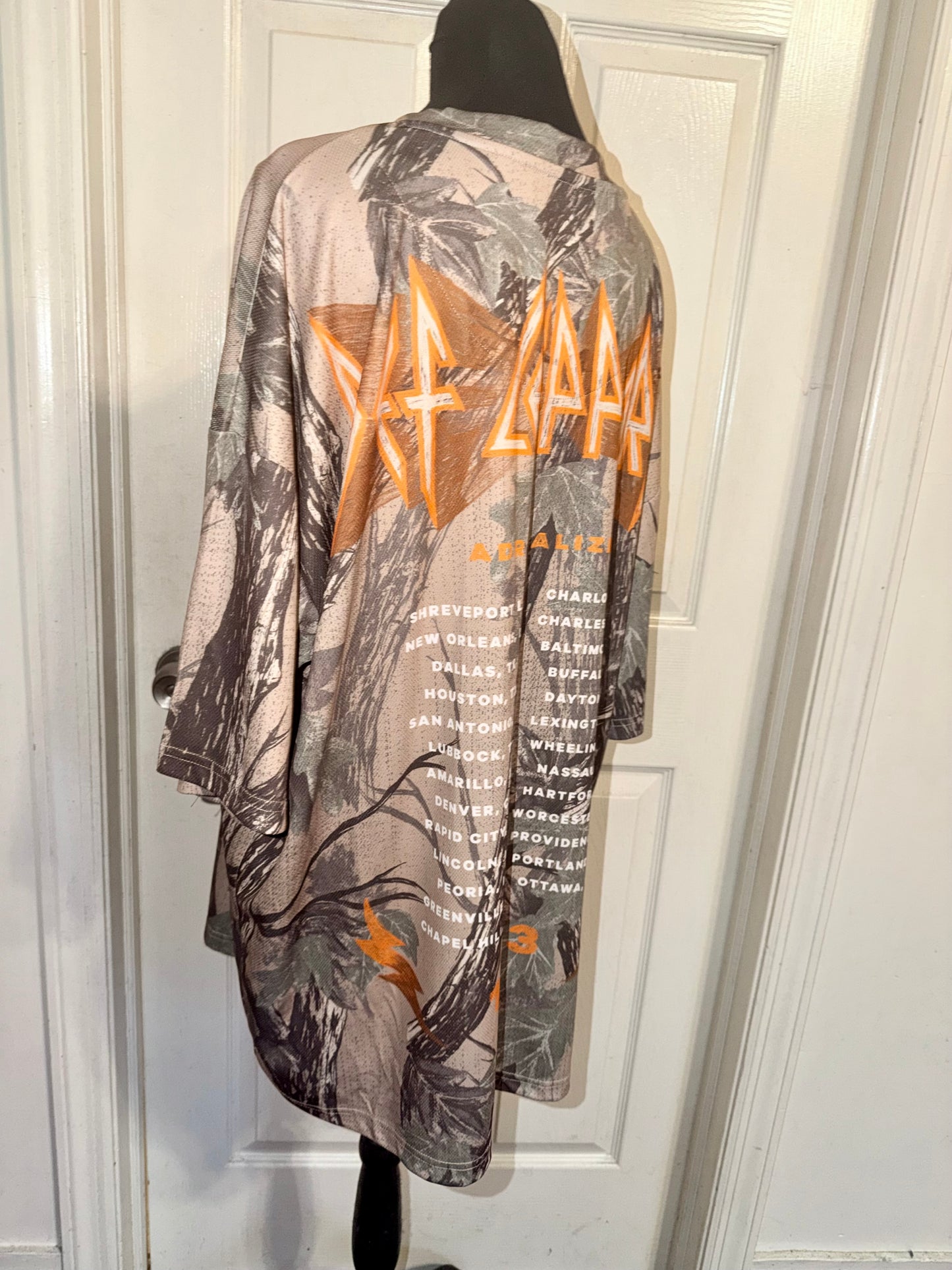 Def Leppard Double Sided Oversized Jersey Tee