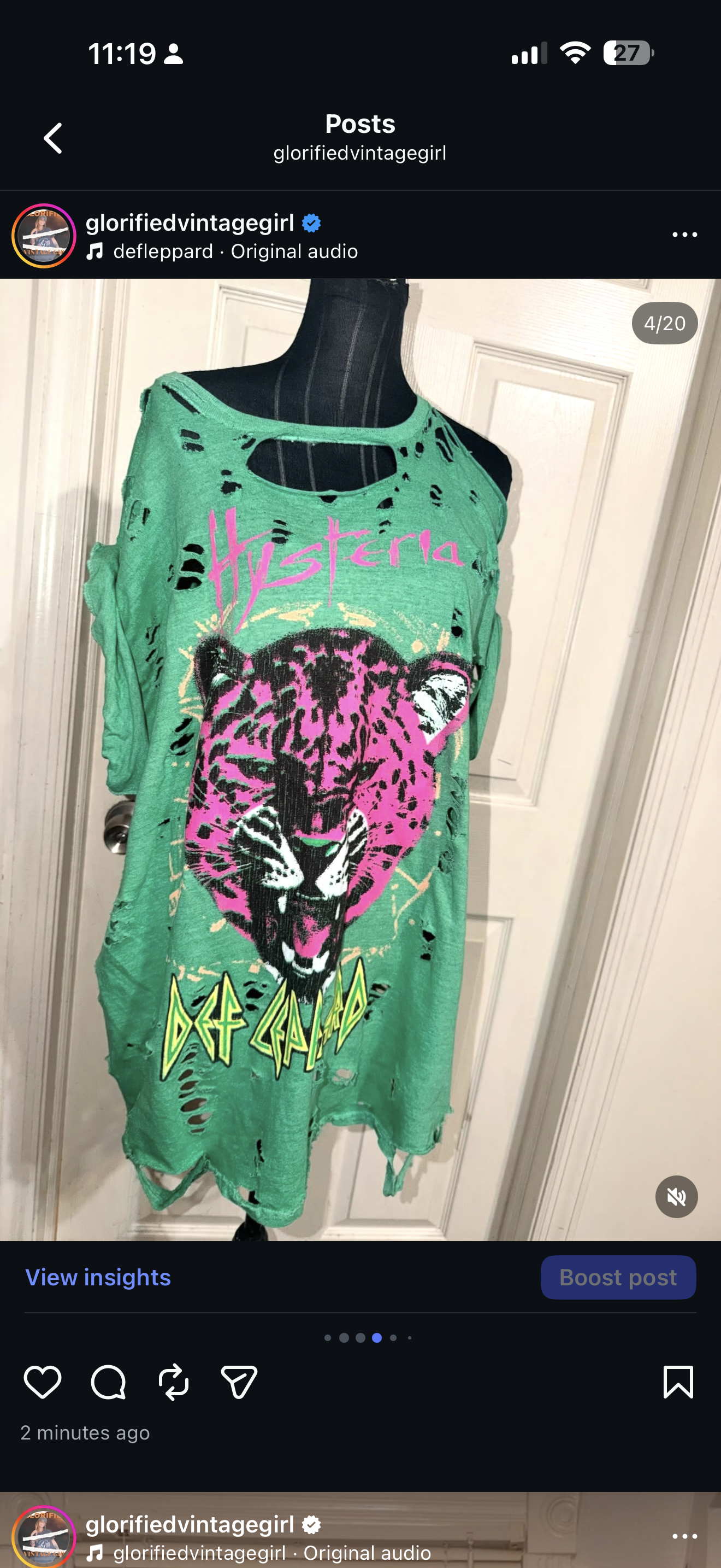 Def Leppard Oversized Distressed Tee